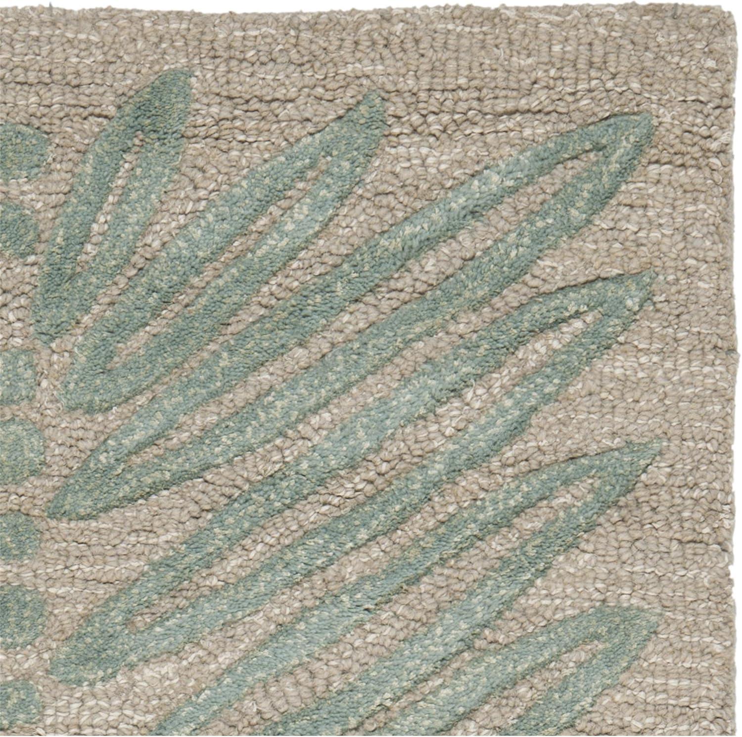 image:imageMartha Stewart x SAFAVIEH Area Rug Collection 6 Round Oolong Tea Green Handmade Wool amp Viscose Ideal for Living Room Bedroom Office Dining Space MSR3612BBlue Fir