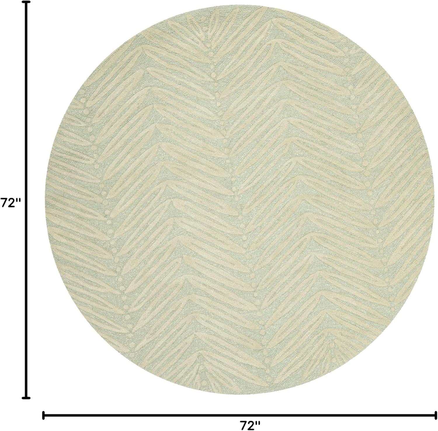 image:imageMartha Stewart x SAFAVIEH Area Rug Collection 6 Round Oolong Tea Green Handmade Wool amp Viscose Ideal for Living Room Bedroom Office Dining Space MSR3612BMilk Pail Green