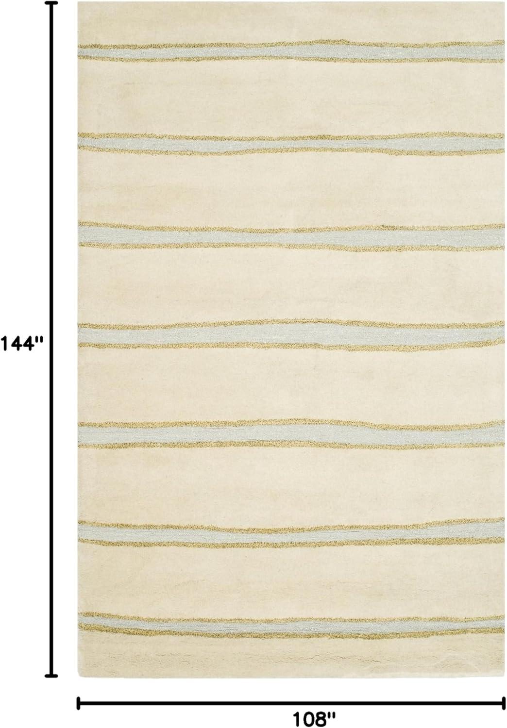 image:imageMartha Stewart x SAFAVIEH Area Rug Collection 6 Round Toffee Gold Handmade Wool amp Viscose Ideal for Living Room Bedroom Office Dining Space MSR3617BWheat Beige