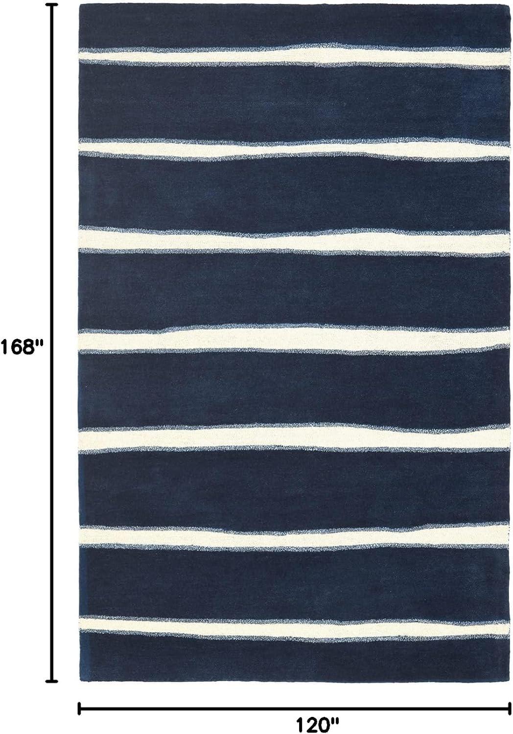 image:imageMartha Stewart x SAFAVIEH Area Rug Collection 6 Round Toffee Gold Handmade Wool amp Viscose Ideal for Living Room Bedroom Office Dining Space MSR3617BWrought IronNavy
