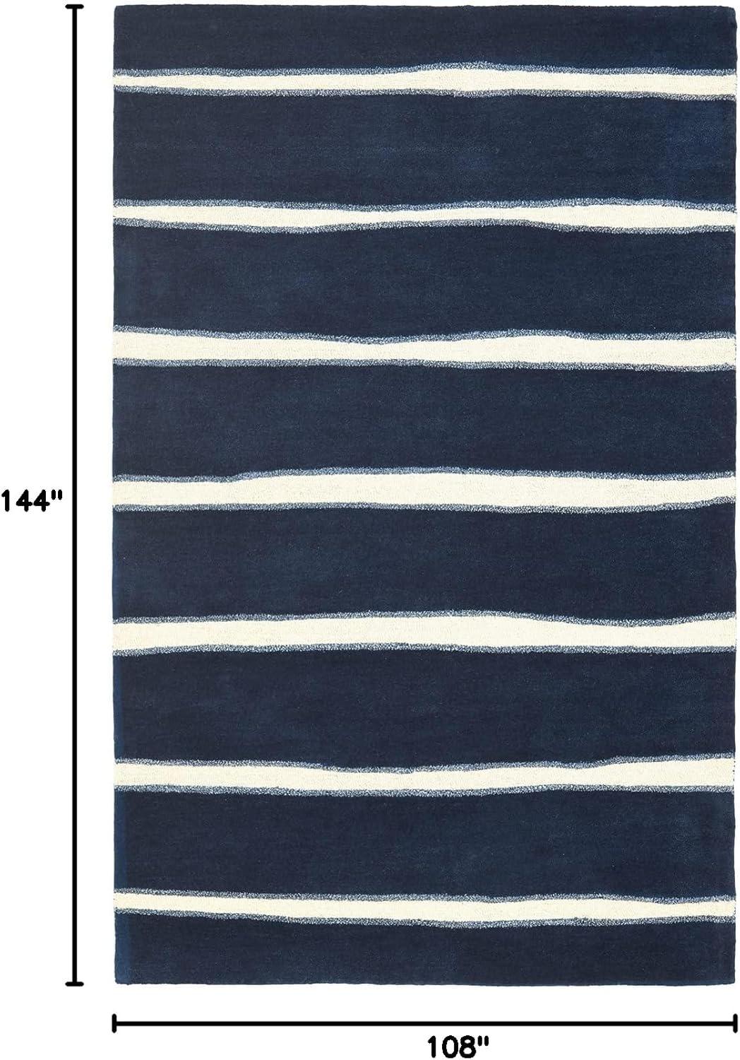 image:imageMartha Stewart x SAFAVIEH Area Rug Collection 6 Round Toffee Gold Handmade Wool amp Viscose Ideal for Living Room Bedroom Office Dining Space MSR3617BWrought IronNavy
