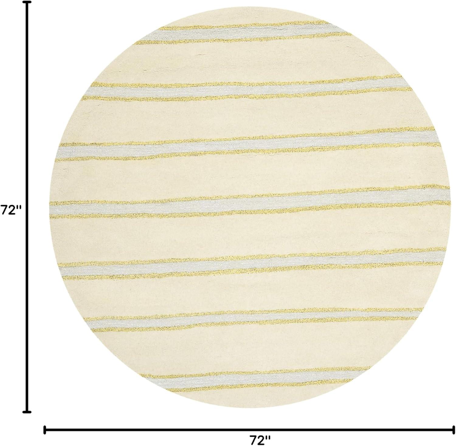 image:imageMartha Stewart x SAFAVIEH Area Rug Collection 6 Round Toffee Gold Handmade Wool amp Viscose Ideal for Living Room Bedroom Office Dining Space MSR3617BWheat Beige