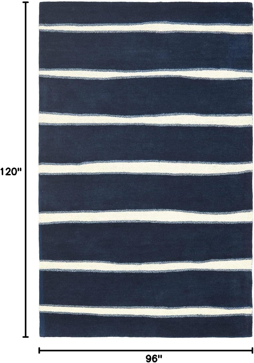 image:imageMartha Stewart x SAFAVIEH Area Rug Collection 6 Round Toffee Gold Handmade Wool amp Viscose Ideal for Living Room Bedroom Office Dining Space MSR3617BWrought IronNavy
