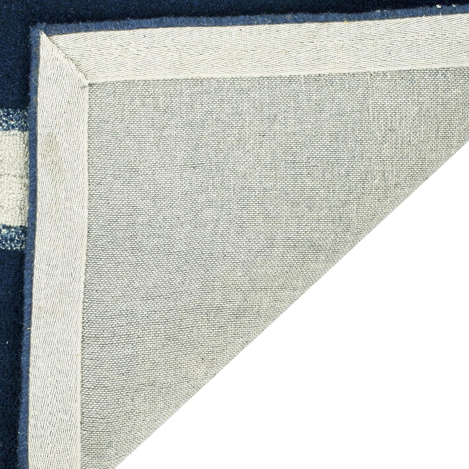 image:imageMartha Stewart x SAFAVIEH Area Rug Collection 6 Round Toffee Gold Handmade Wool amp Viscose Ideal for Living Room Bedroom Office Dining Space MSR3617BWrought IronNavy