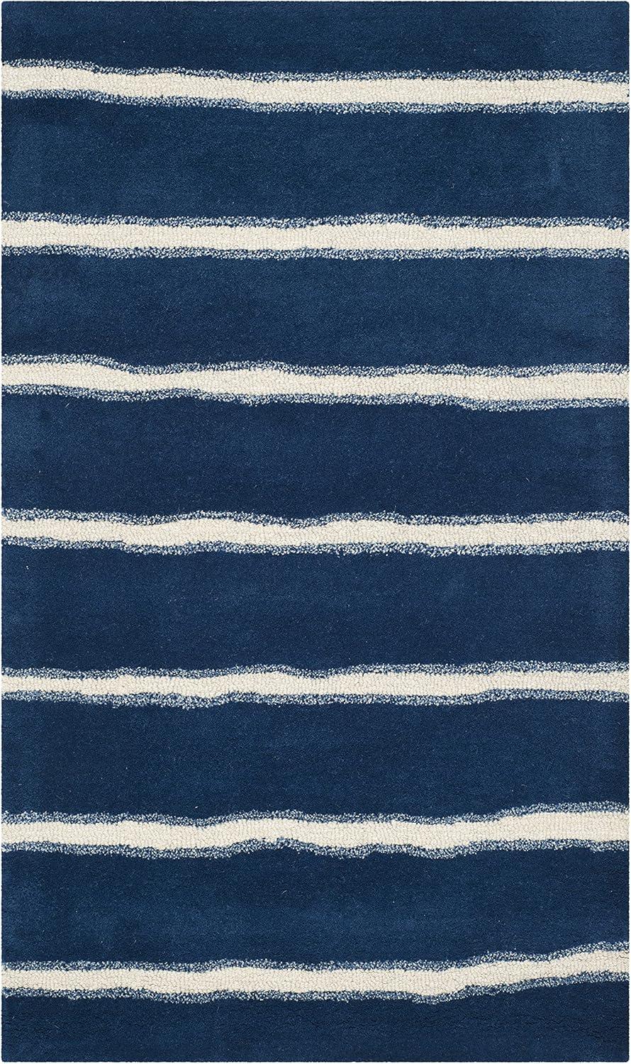 image:imageMartha Stewart x SAFAVIEH Area Rug Collection 6 Round Toffee Gold Handmade Wool amp Viscose Ideal for Living Room Bedroom Office Dining Space MSR3617BWrought IronNavy