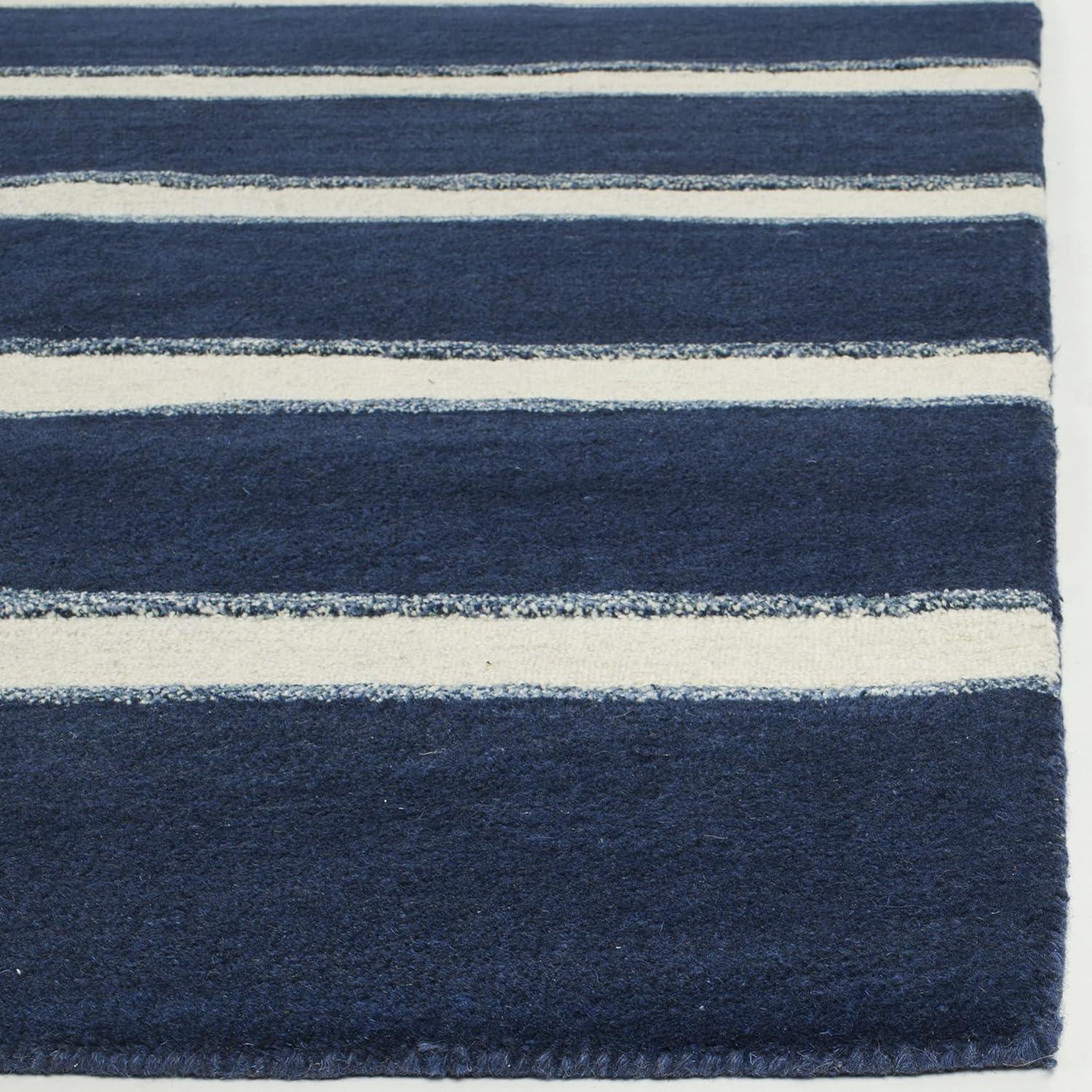 image:imageMartha Stewart x SAFAVIEH Area Rug Collection 6 Round Toffee Gold Handmade Wool amp Viscose Ideal for Living Room Bedroom Office Dining Space MSR3617BWrought IronNavy