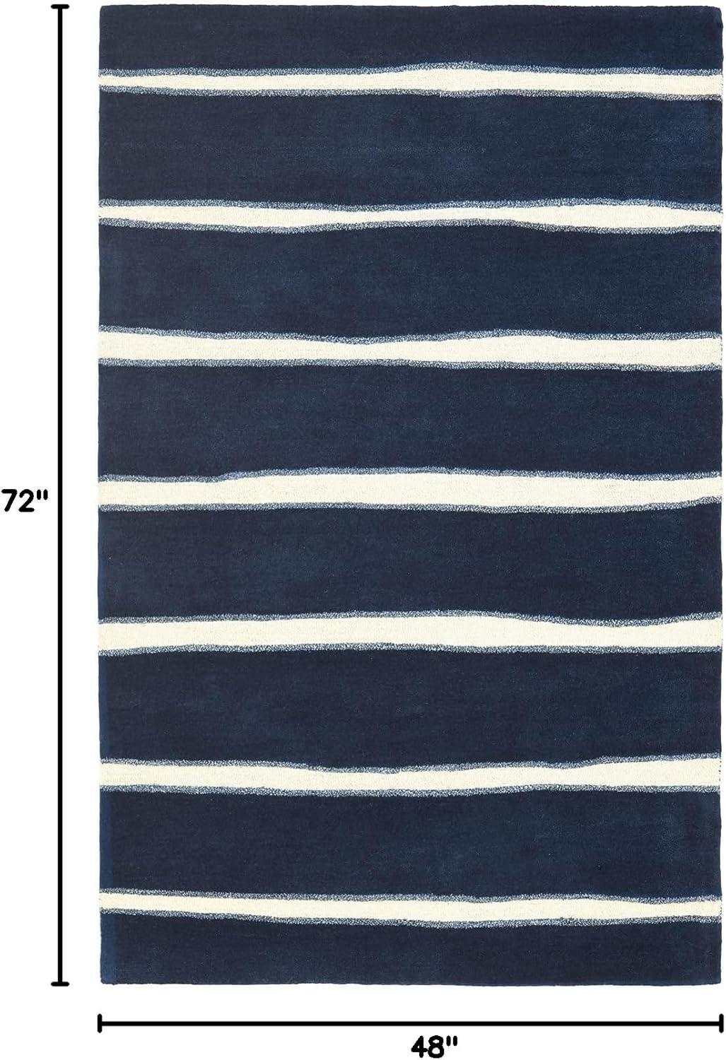 image:imageMartha Stewart x SAFAVIEH Area Rug Collection 6 Round Toffee Gold Handmade Wool amp Viscose Ideal for Living Room Bedroom Office Dining Space MSR3617BWrought IronNavy