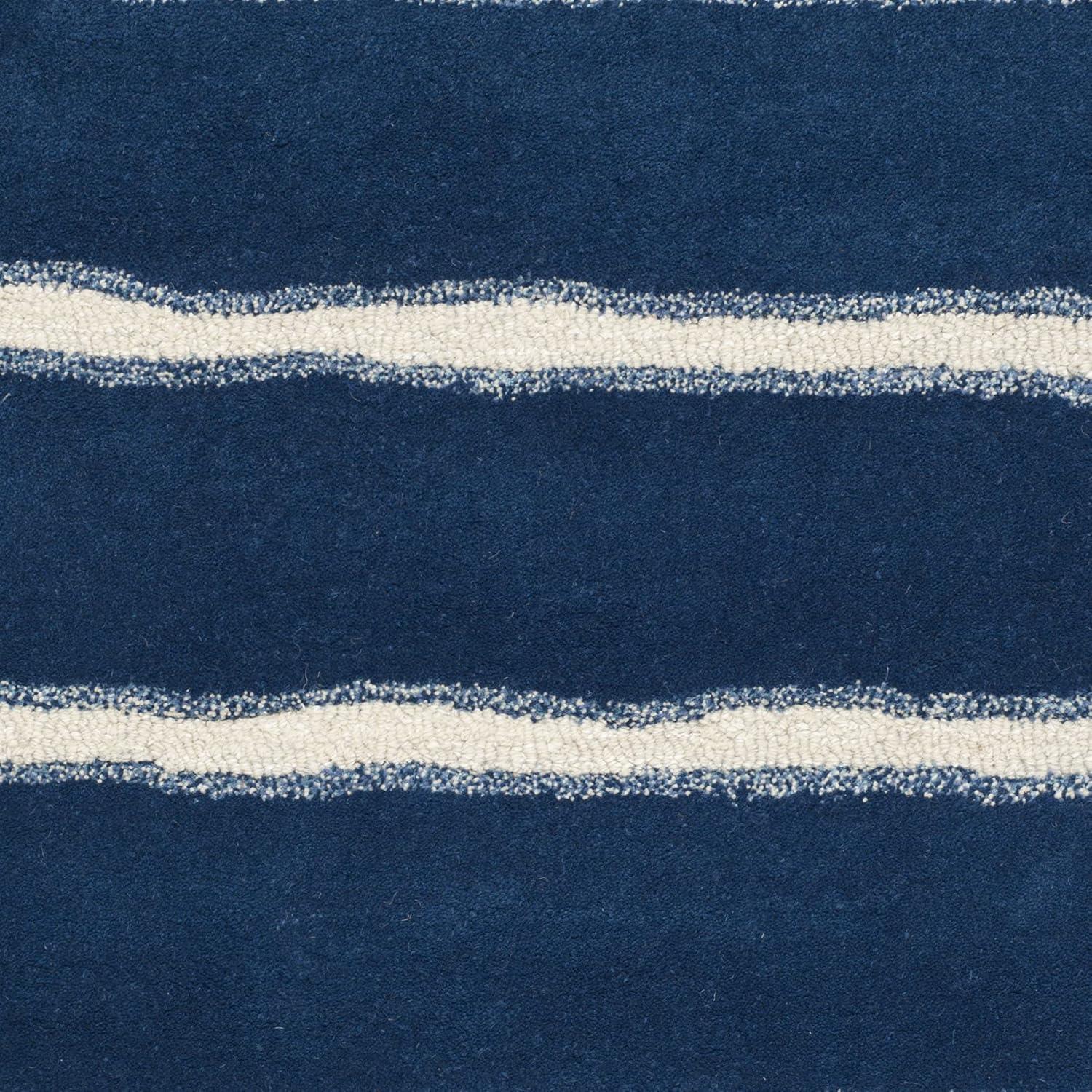 image:imageMartha Stewart x SAFAVIEH Area Rug Collection 6 Round Toffee Gold Handmade Wool amp Viscose Ideal for Living Room Bedroom Office Dining Space MSR3617BWrought IronNavy