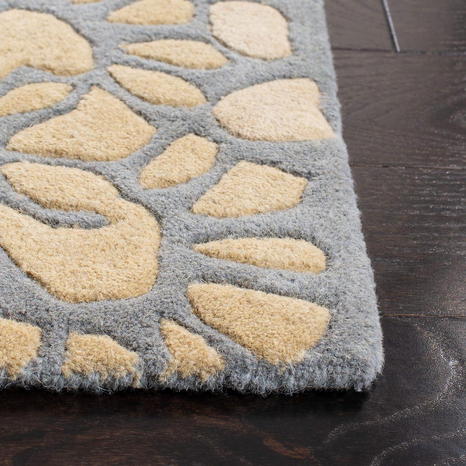 image:imageMartha Stewart x SAFAVIEH Area Rug Collection 8 Round Cement Handmade Wool Ideal for Living Room Bedroom Office Dining Space MSR4730BCement