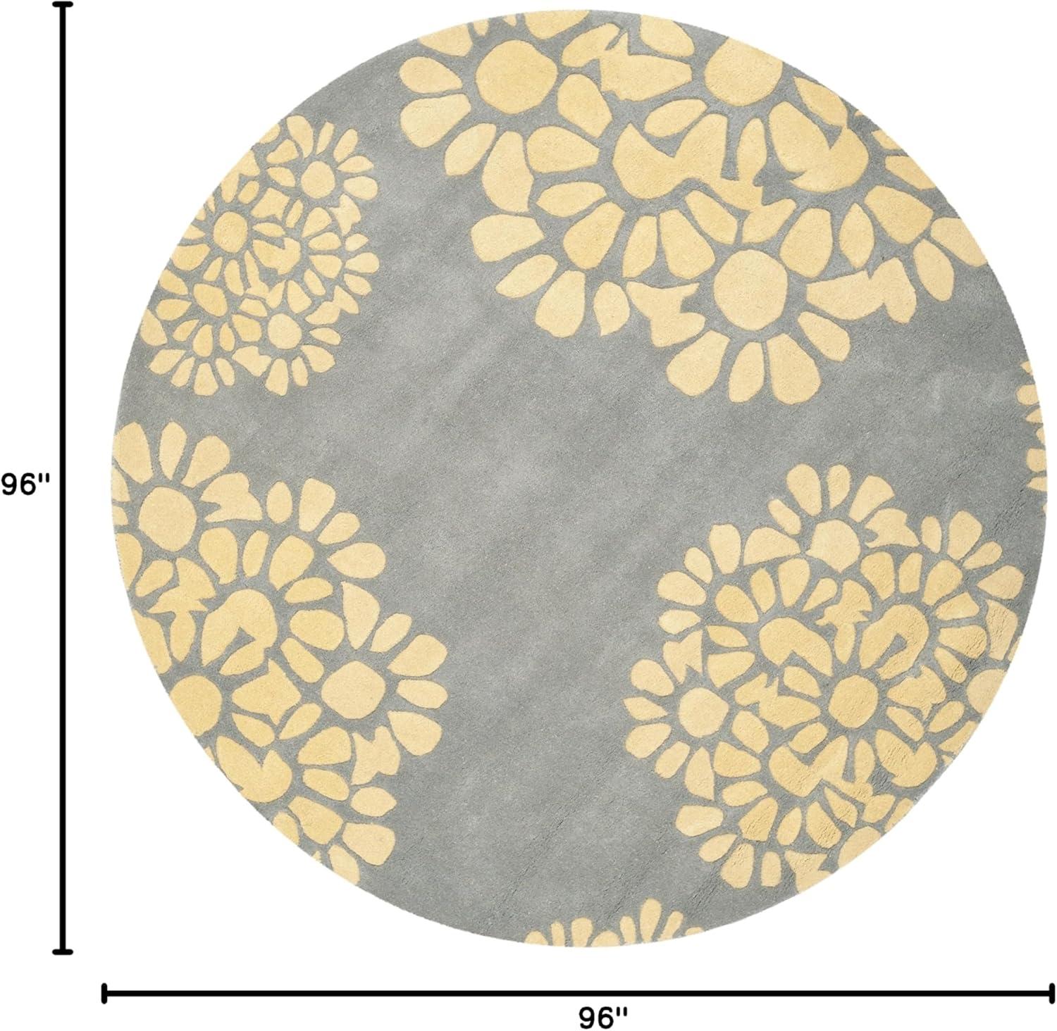image:imageMartha Stewart x SAFAVIEH Area Rug Collection 8 Round Cement Handmade Wool Ideal for Living Room Bedroom Office Dining Space MSR4730BCement