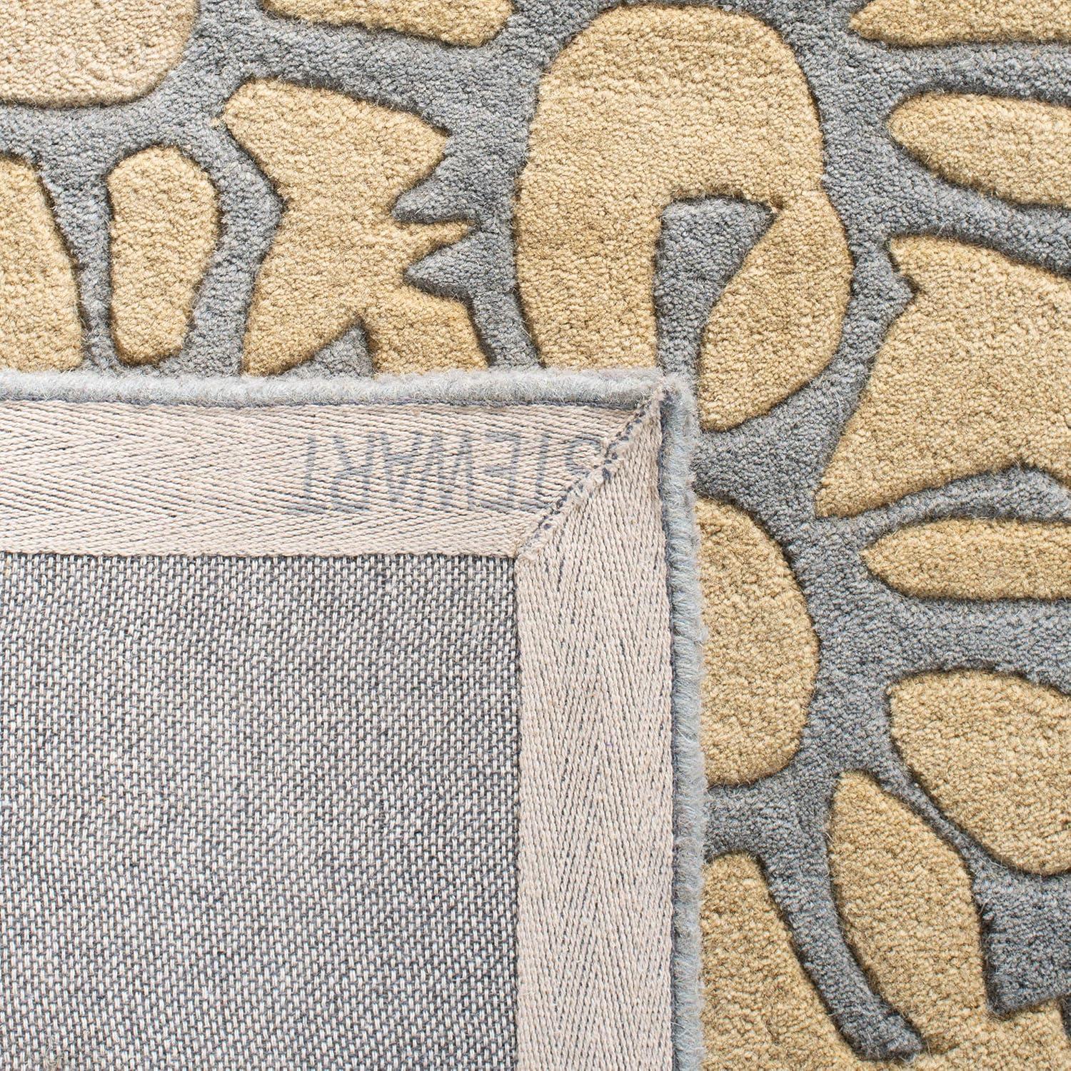 image:imageMartha Stewart x SAFAVIEH Area Rug Collection 8 Round Cement Handmade Wool Ideal for Living Room Bedroom Office Dining Space MSR4730BCement