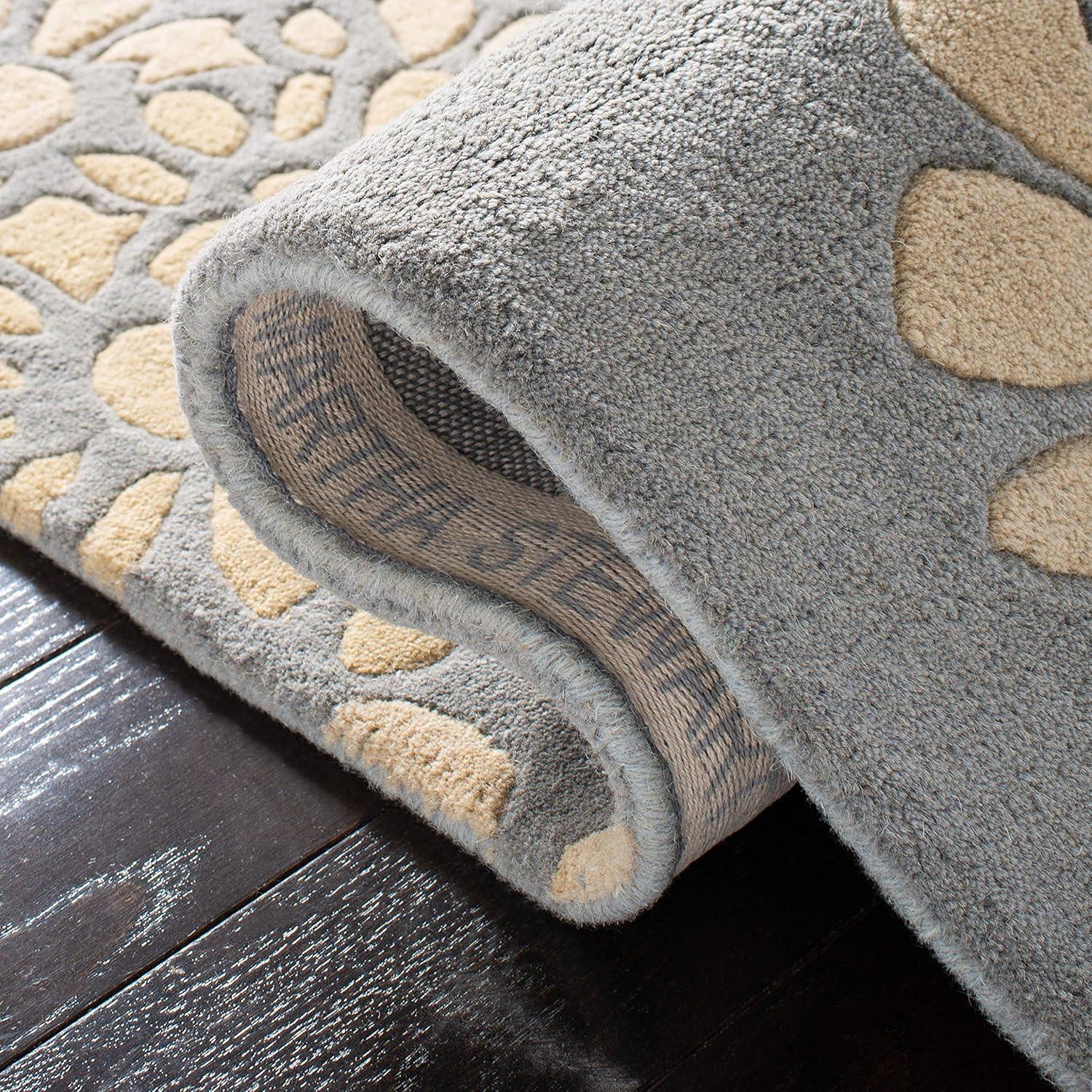 image:imageMartha Stewart x SAFAVIEH Area Rug Collection 8 Round Cement Handmade Wool Ideal for Living Room Bedroom Office Dining Space MSR4730BCement