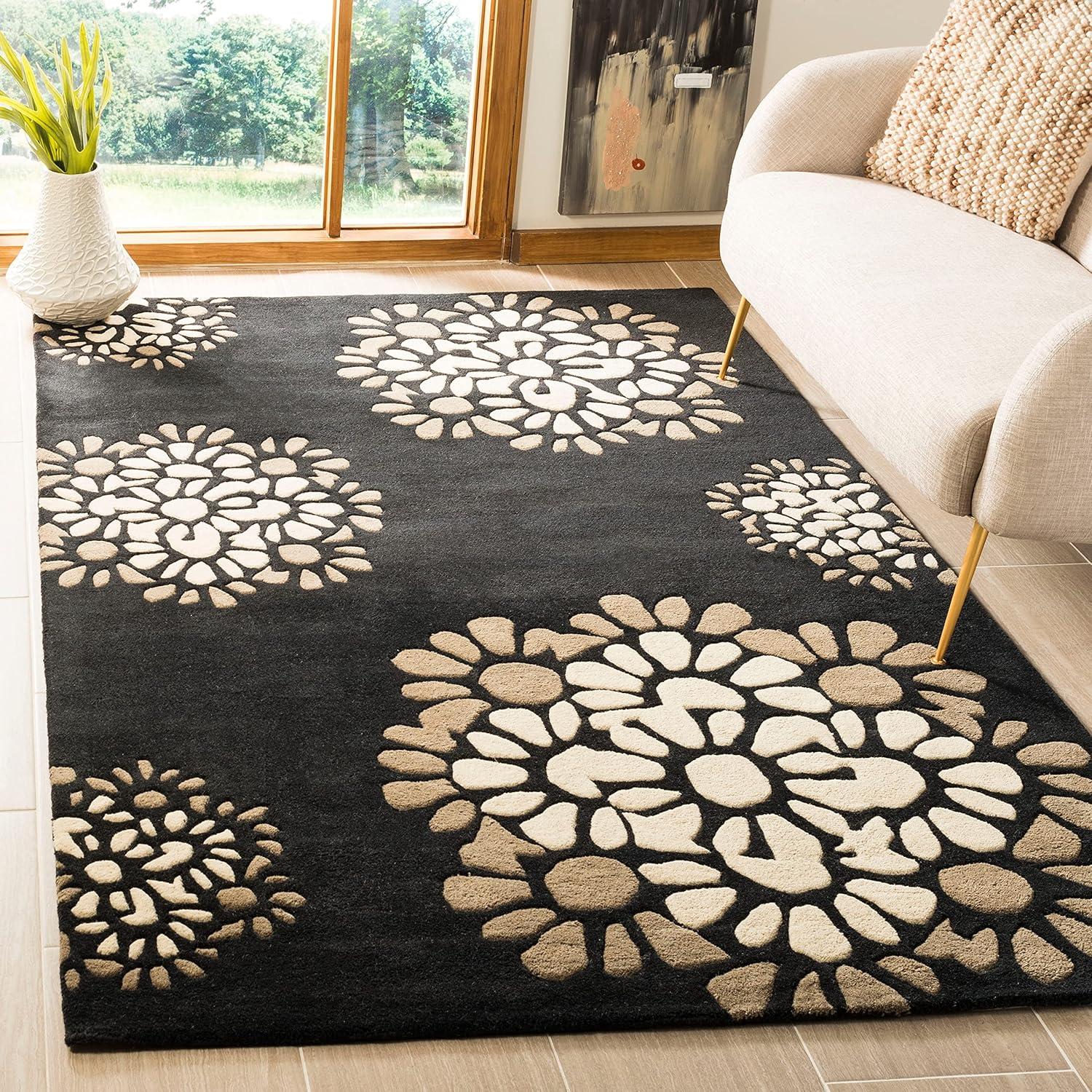 image:imageMartha Stewart x SAFAVIEH Area Rug Collection 8 Round Cement Handmade Wool Ideal for Living Room Bedroom Office Dining Space MSR4730BSilhouette