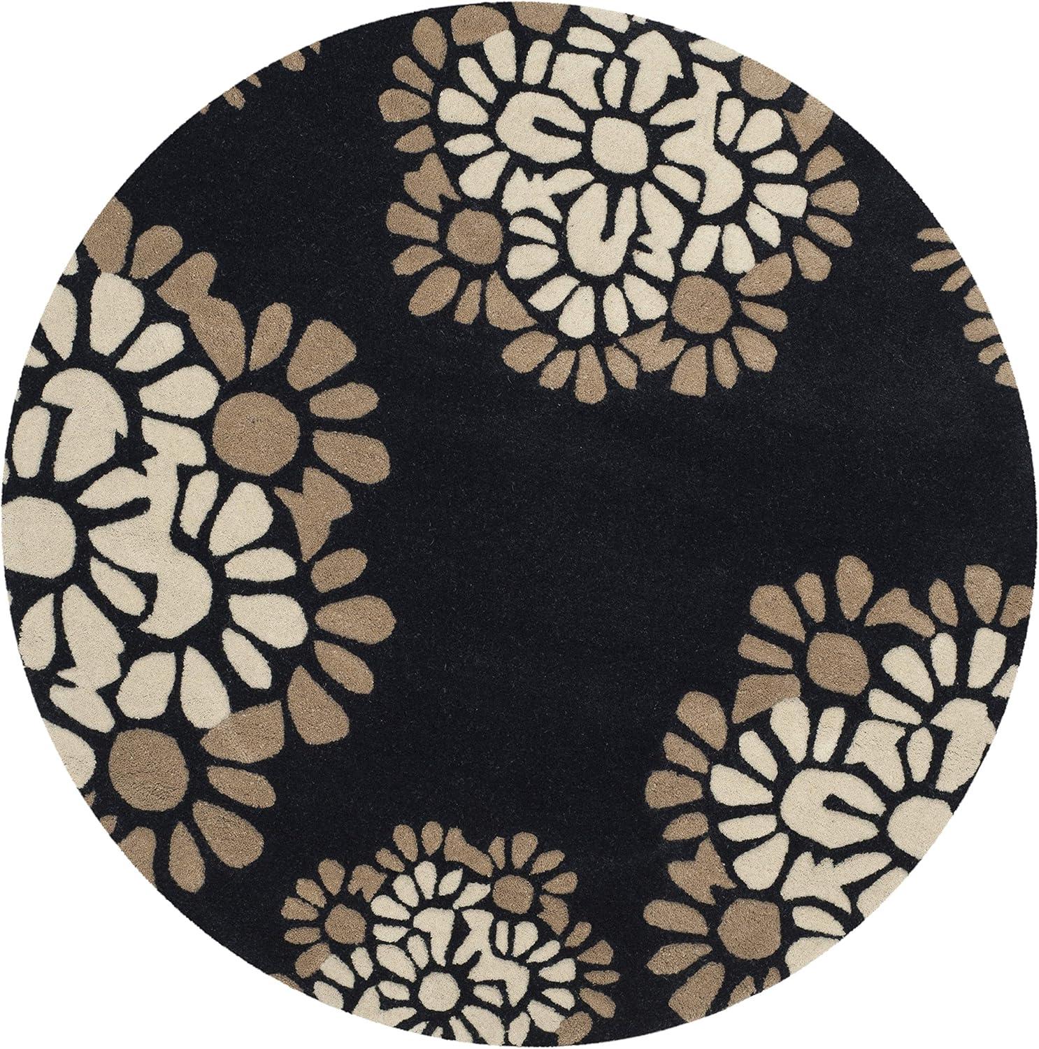 image:imageMartha Stewart x SAFAVIEH Area Rug Collection 8 Round Cement Handmade Wool Ideal for Living Room Bedroom Office Dining Space MSR4730BSilhouette