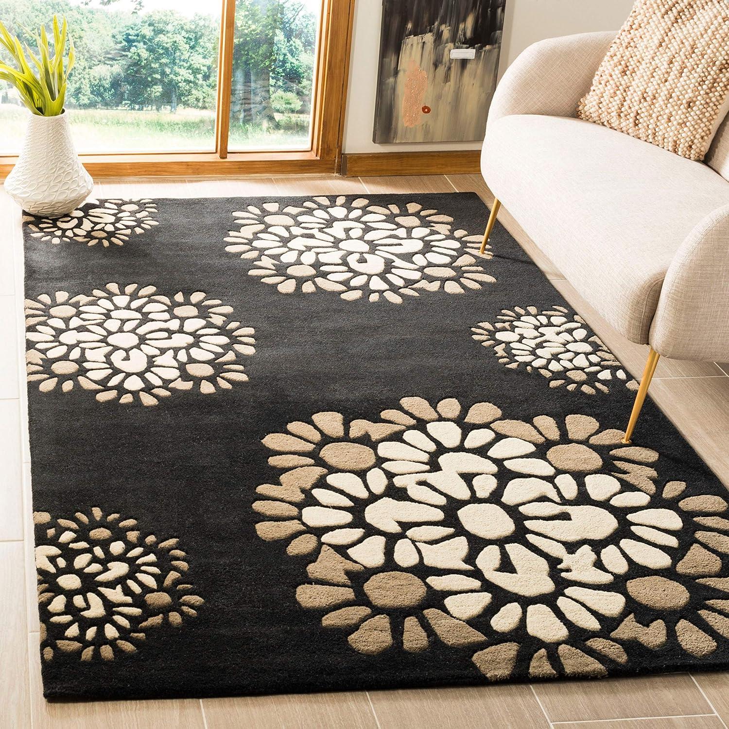 image:imageMartha Stewart x SAFAVIEH Area Rug Collection 8 Round Cement Handmade Wool Ideal for Living Room Bedroom Office Dining Space MSR4730BSilhouette