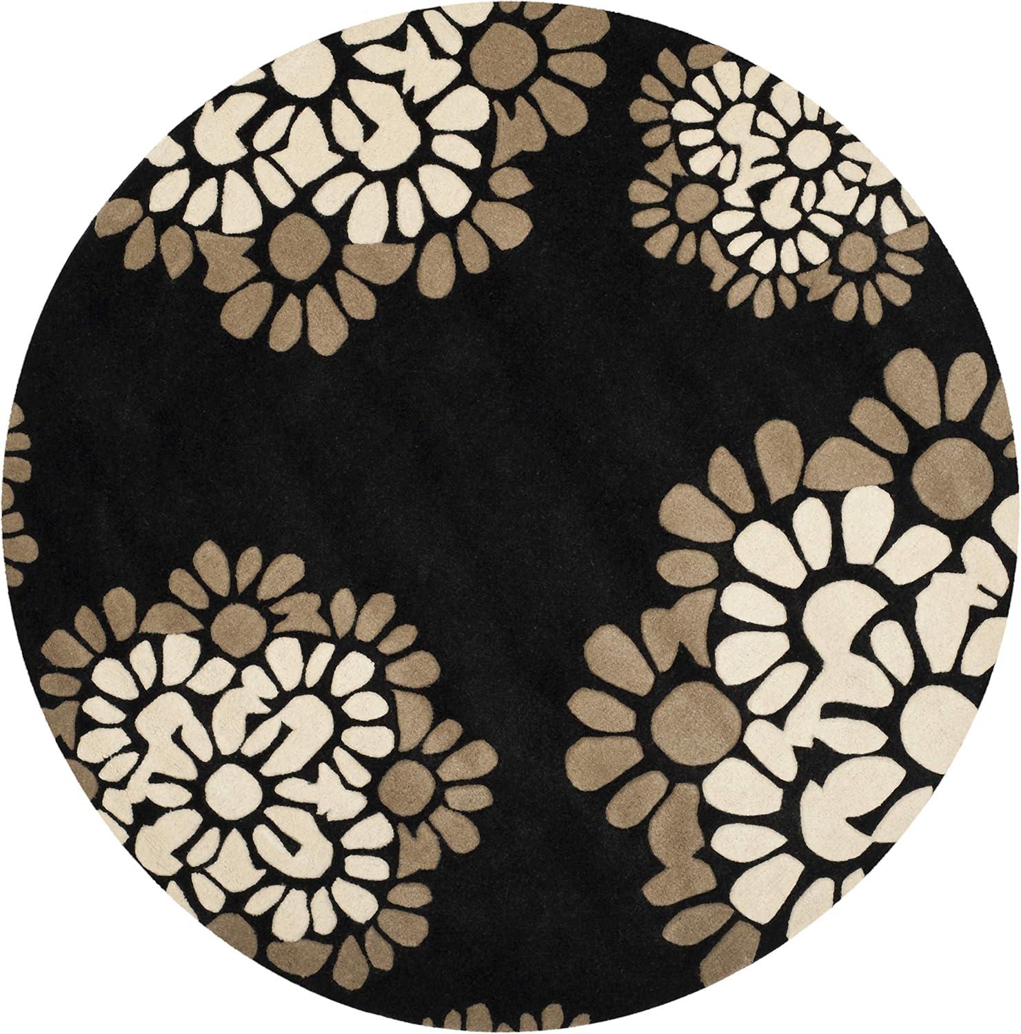 image:imageMartha Stewart x SAFAVIEH Area Rug Collection 8 Round Cement Handmade Wool Ideal for Living Room Bedroom Office Dining Space MSR4730BSilhouette