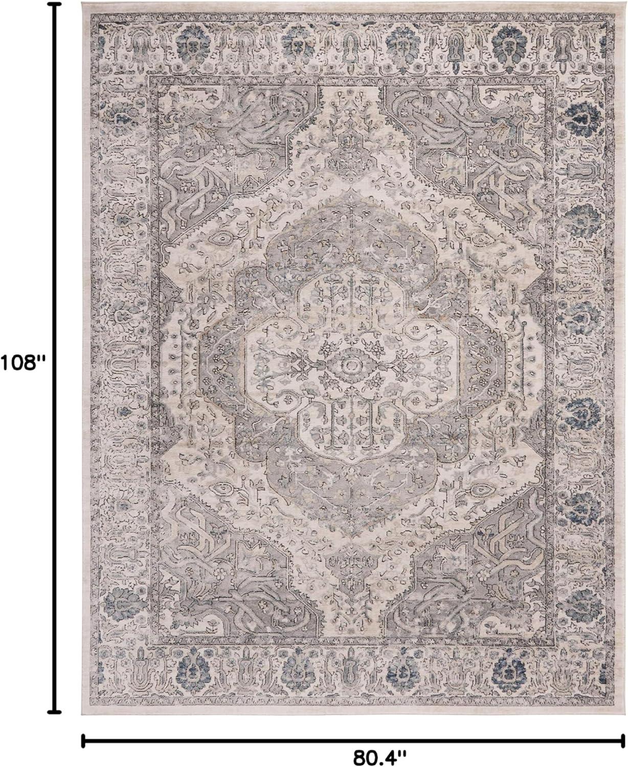 image:imageMartha Stewart x SAFAVIEH Area Rug Collection 8 x 10 Ivory amp Grey NonShedding amp Easy Cleaning Ideal for Living Room Bedroom Office Dining Space MSR867AIvoryGrey
