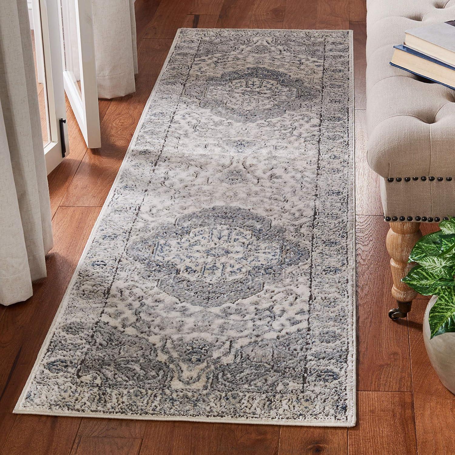 image:imageMartha Stewart x SAFAVIEH Area Rug Collection 8 x 10 Ivory amp Grey NonShedding amp Easy Cleaning Ideal for Living Room Bedroom Office Dining Space MSR867AIvoryGrey