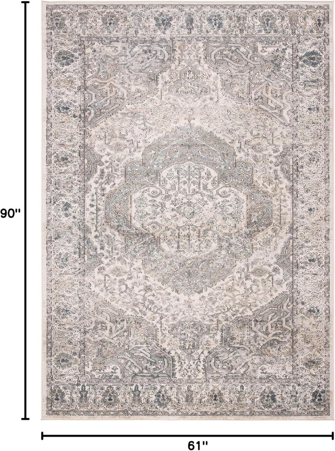 image:imageMartha Stewart x SAFAVIEH Area Rug Collection 8 x 10 Ivory amp Grey NonShedding amp Easy Cleaning Ideal for Living Room Bedroom Office Dining Space MSR867AIvoryGrey
