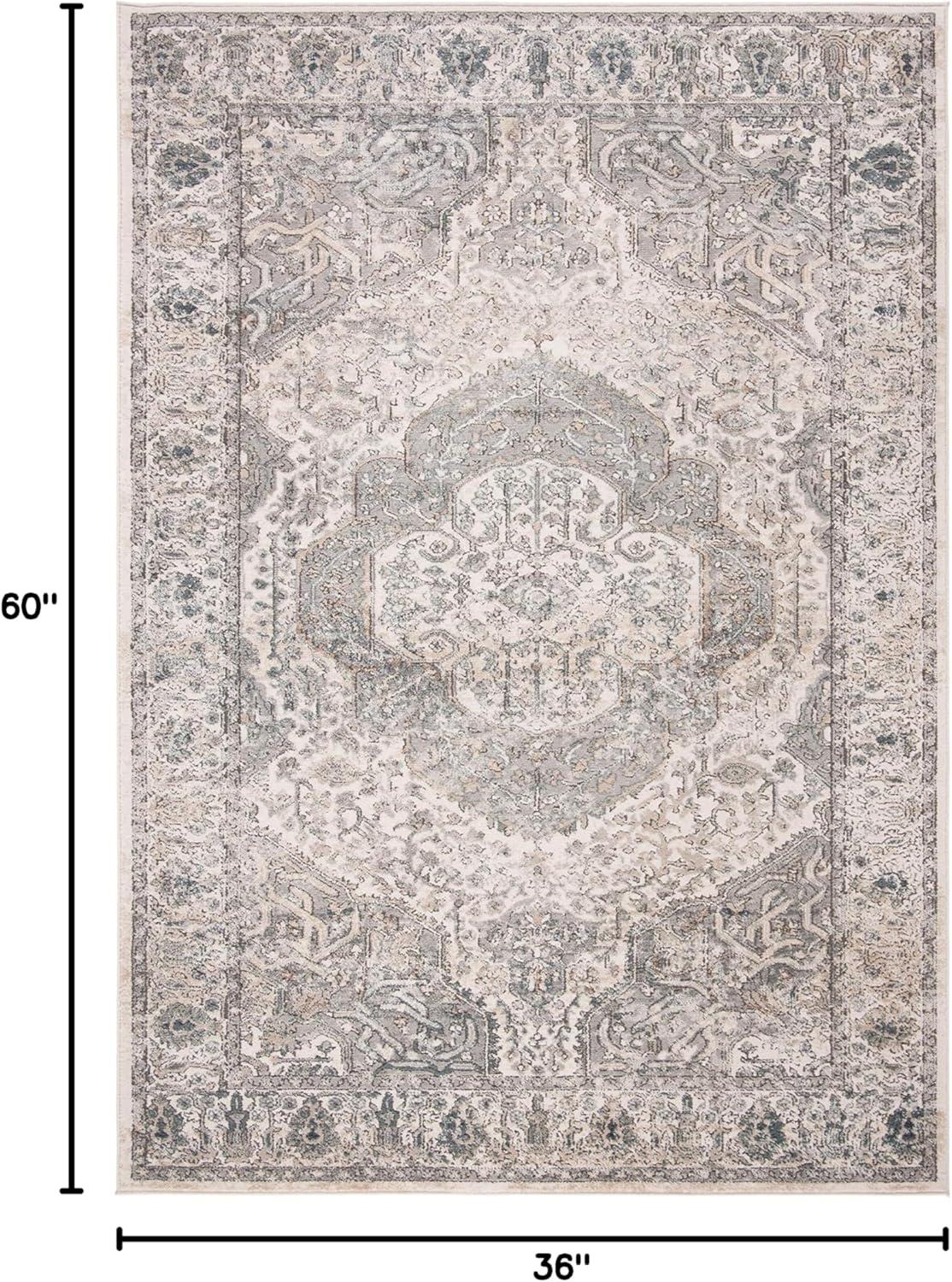 image:imageMartha Stewart x SAFAVIEH Area Rug Collection 8 x 10 Ivory amp Grey NonShedding amp Easy Cleaning Ideal for Living Room Bedroom Office Dining Space MSR867AIvoryGrey
