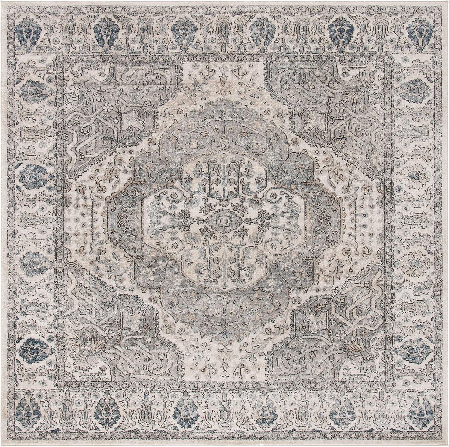 image:imageMartha Stewart x SAFAVIEH Area Rug Collection 8 x 10 Ivory amp Grey NonShedding amp Easy Cleaning Ideal for Living Room Bedroom Office Dining Space MSR867AIvoryGrey