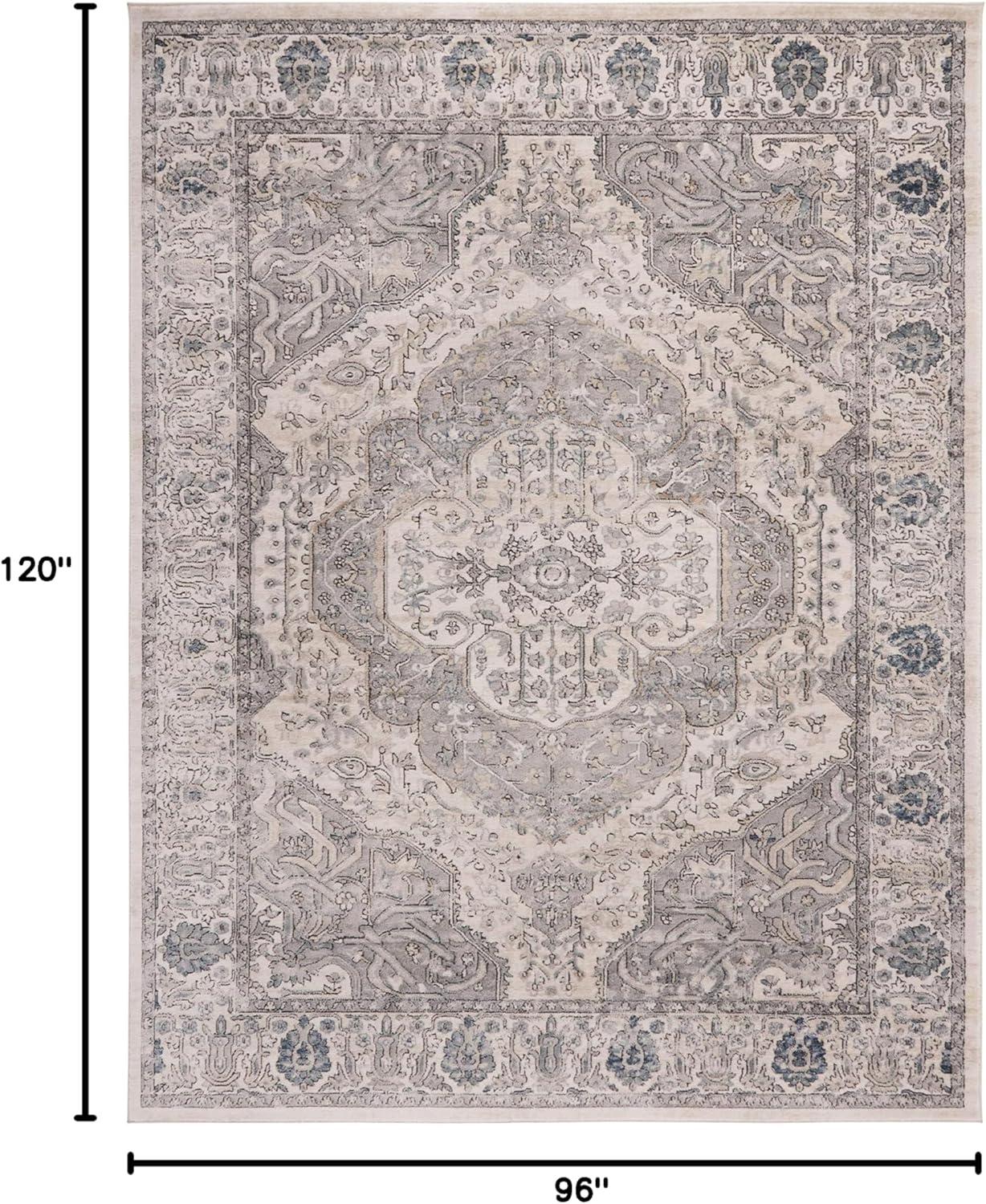 image:imageMartha Stewart x SAFAVIEH Area Rug Collection 8 x 10 Ivory amp Grey NonShedding amp Easy Cleaning Ideal for Living Room Bedroom Office Dining Space MSR867AIvoryGrey