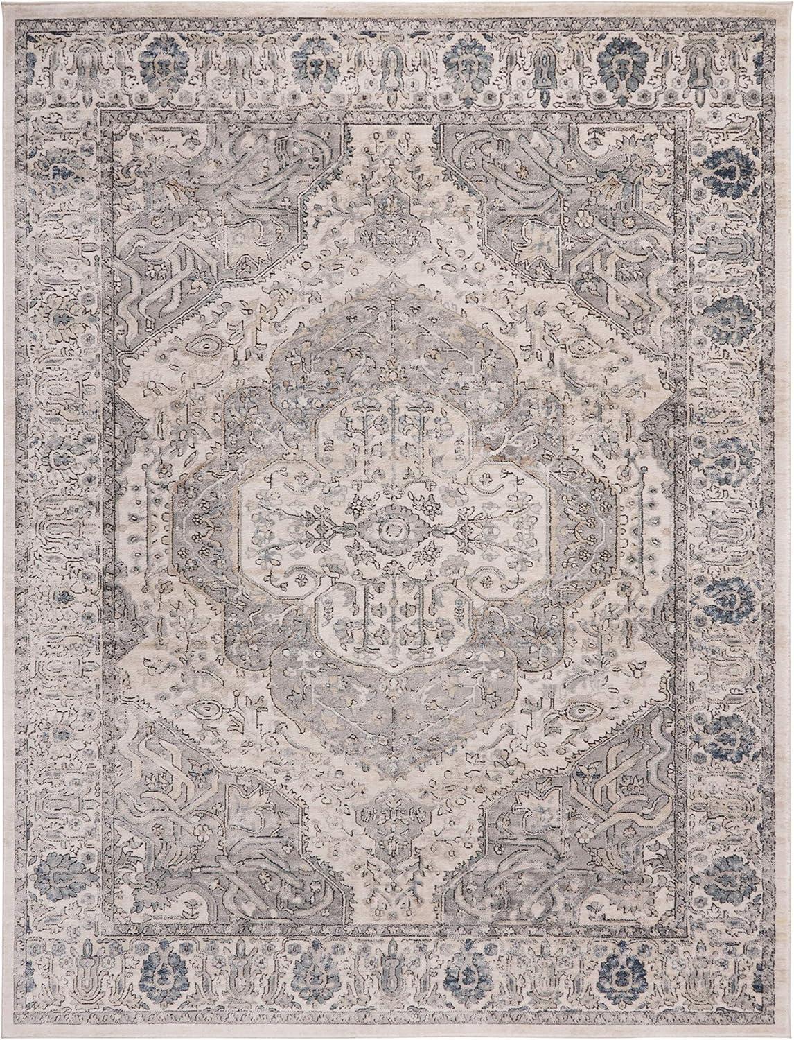 image:imageMartha Stewart x SAFAVIEH Area Rug Collection 8 x 10 Ivory amp Grey NonShedding amp Easy Cleaning Ideal for Living Room Bedroom Office Dining Space MSR867AIvoryGrey