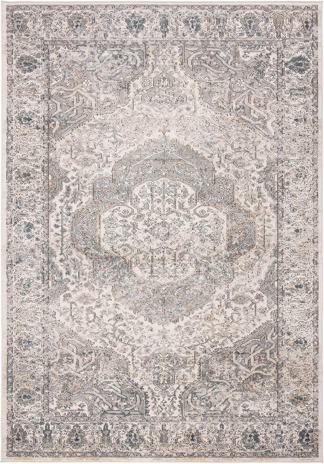 image:imageMartha Stewart x SAFAVIEH Area Rug Collection 8 x 10 Ivory amp Grey NonShedding amp Easy Cleaning Ideal for Living Room Bedroom Office Dining Space MSR867AIvoryGrey