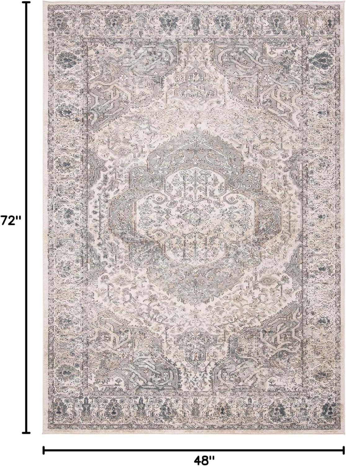 image:imageMartha Stewart x SAFAVIEH Area Rug Collection 8 x 10 Ivory amp Grey NonShedding amp Easy Cleaning Ideal for Living Room Bedroom Office Dining Space MSR867AIvoryGrey