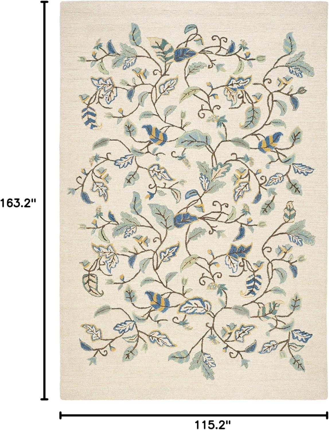 image:imageMartha Stewart x SAFAVIEH Area Rug Collection 8 x 10 Persimmon Red Handmade Wool amp Viscose Ideal for Living Room Bedroom Office Dining Space MSR3611AColonial Blue
