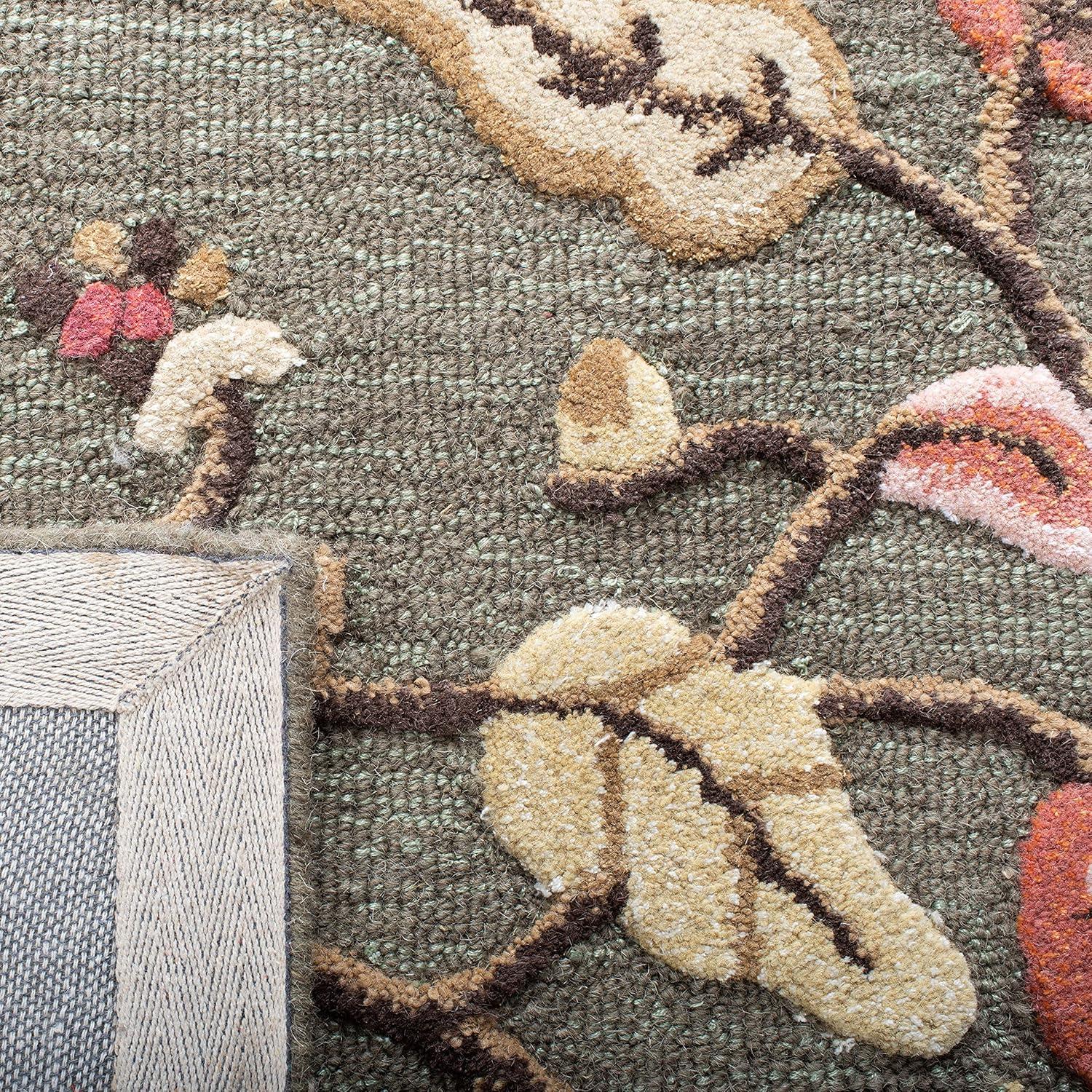 image:imageMartha Stewart x SAFAVIEH Area Rug Collection 8 x 10 Persimmon Red Handmade Wool amp Viscose Ideal for Living Room Bedroom Office Dining Space MSR3611AFrancesca Black