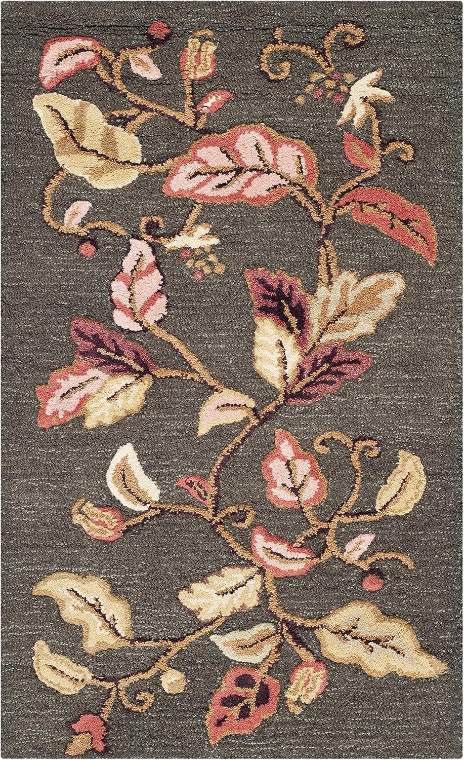 image:imageMartha Stewart x SAFAVIEH Area Rug Collection 8 x 10 Persimmon Red Handmade Wool amp Viscose Ideal for Living Room Bedroom Office Dining Space MSR3611AFrancesca Black