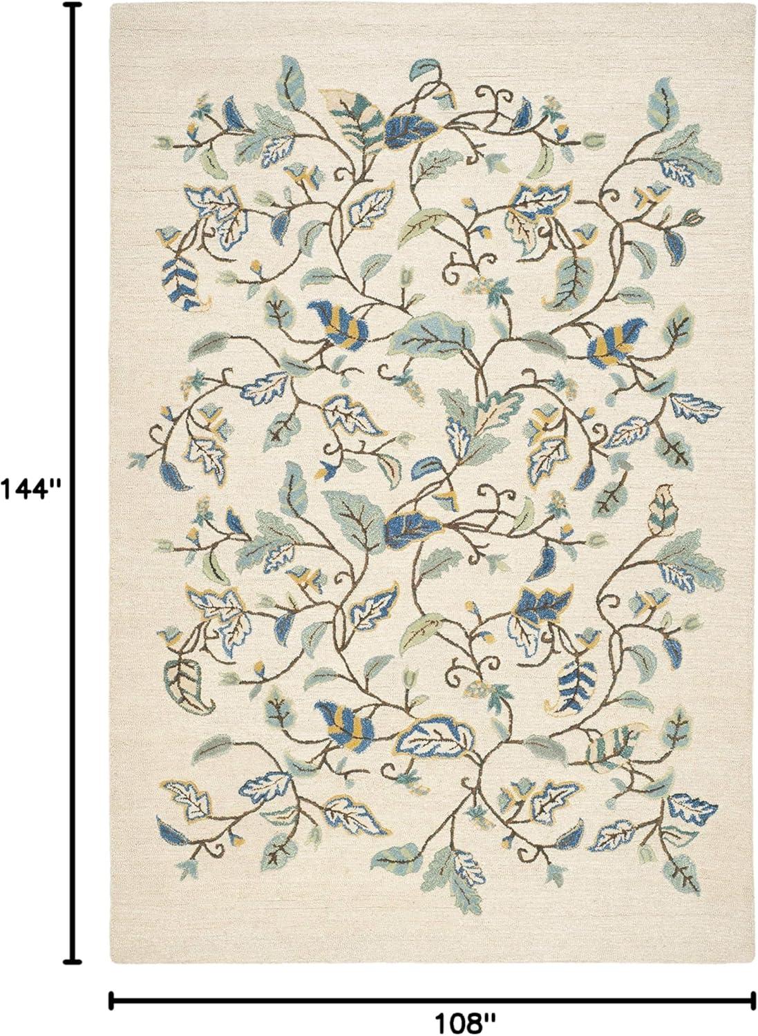 image:imageMartha Stewart x SAFAVIEH Area Rug Collection 8 x 10 Persimmon Red Handmade Wool amp Viscose Ideal for Living Room Bedroom Office Dining Space MSR3611AColonial Blue