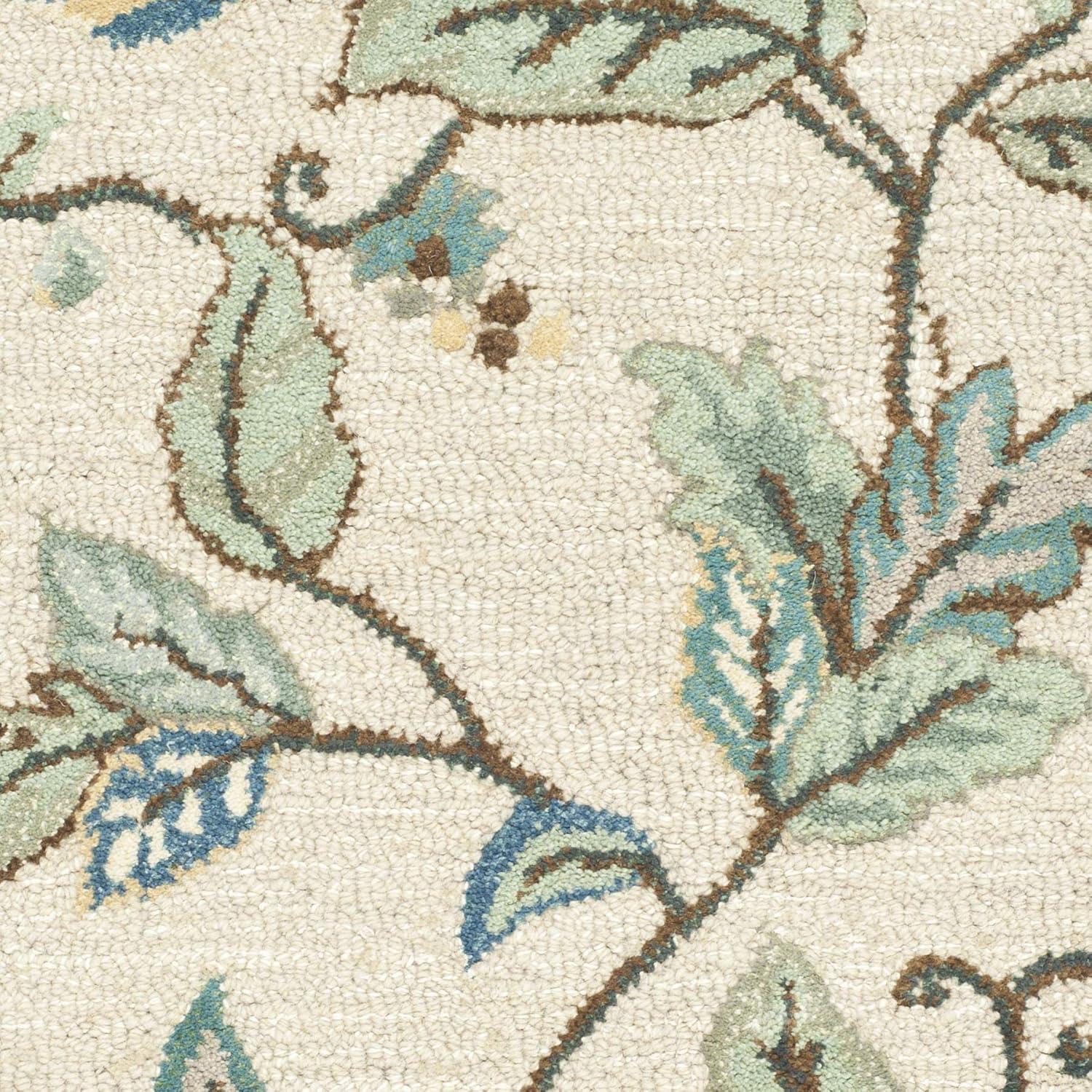 image:imageMartha Stewart x SAFAVIEH Area Rug Collection 8 x 10 Persimmon Red Handmade Wool amp Viscose Ideal for Living Room Bedroom Office Dining Space MSR3611AColonial Blue