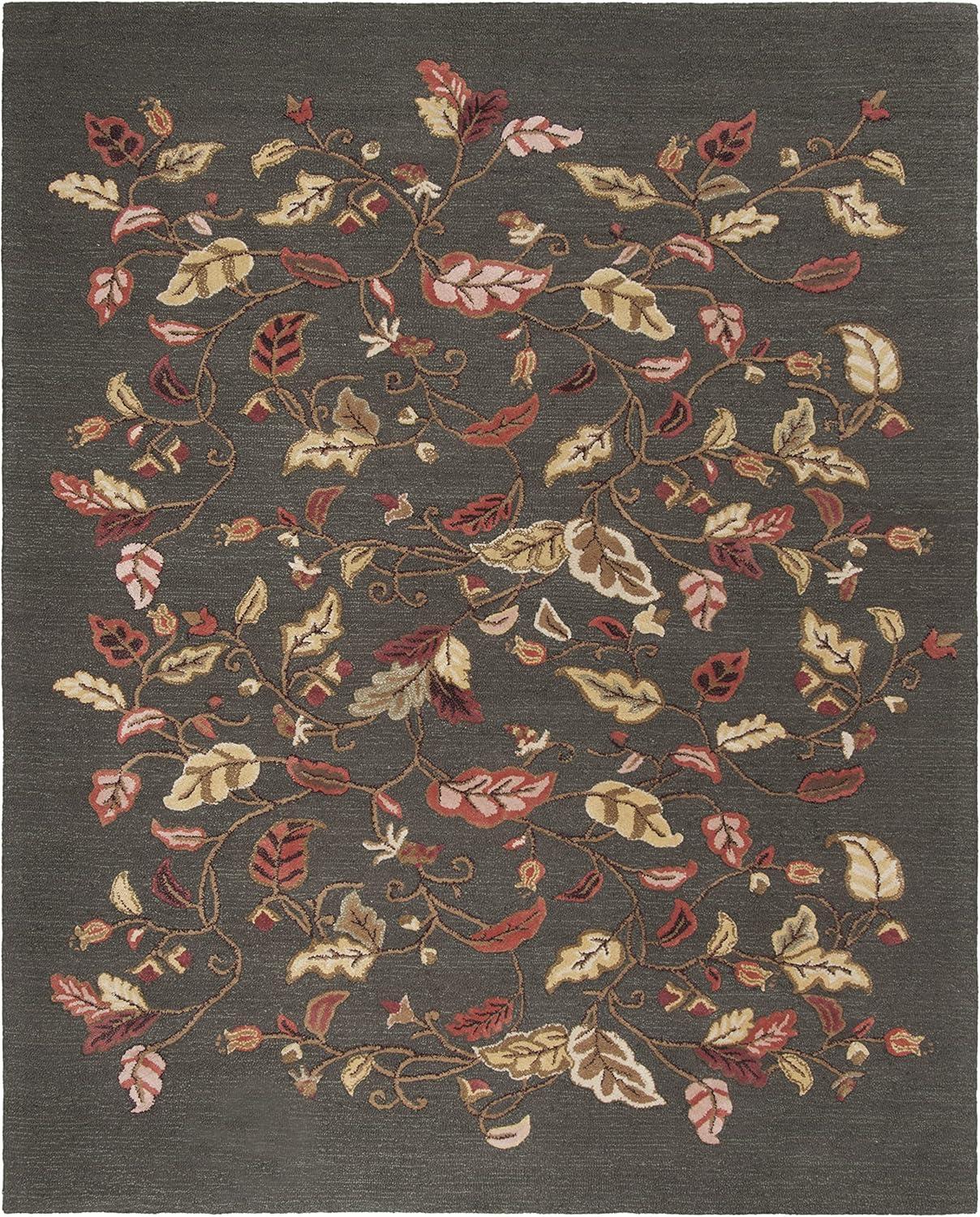 image:imageMartha Stewart x SAFAVIEH Area Rug Collection 8 x 10 Persimmon Red Handmade Wool amp Viscose Ideal for Living Room Bedroom Office Dining Space MSR3611AFrancesca Black
