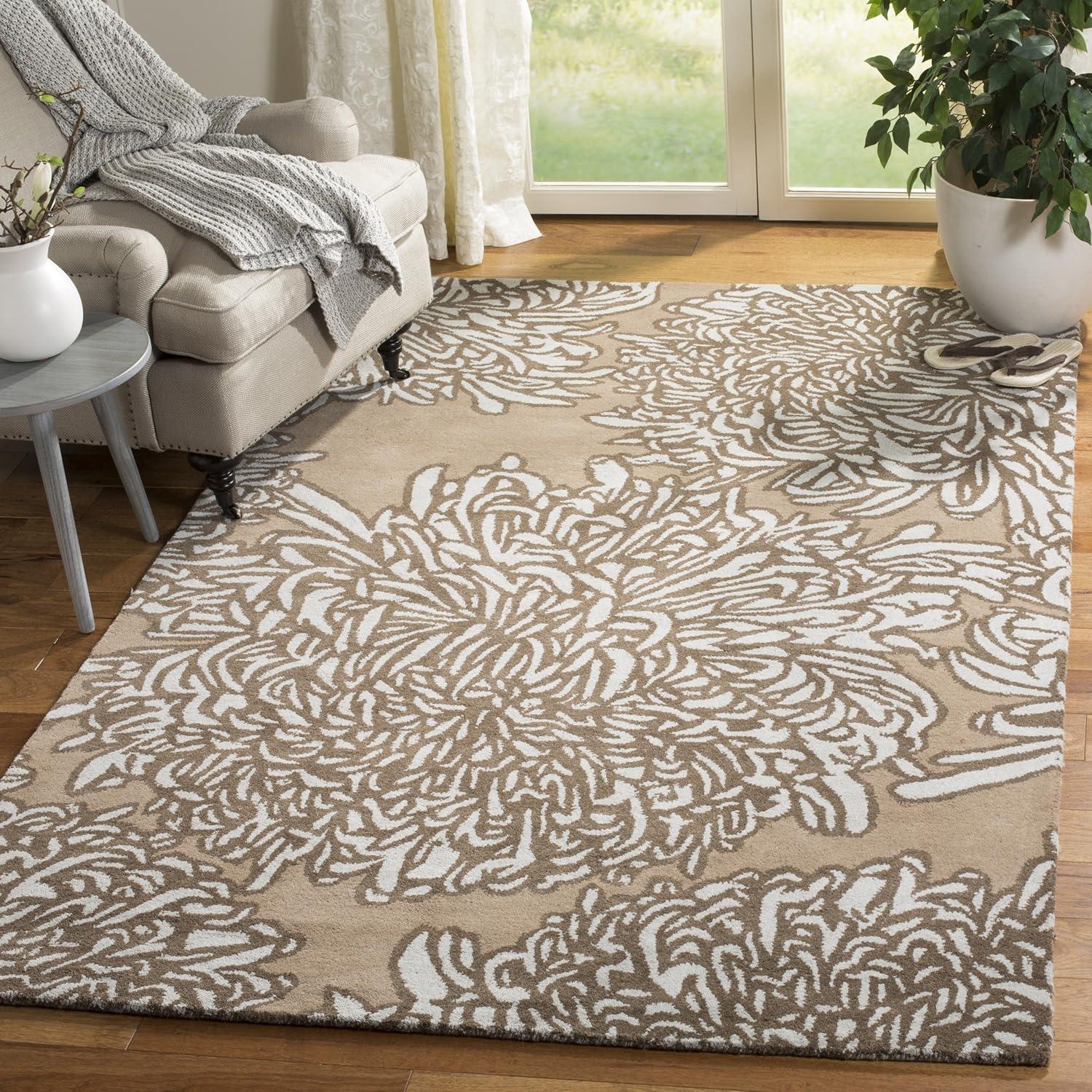 image:imageMartha Stewart x SAFAVIEH Area Rug Collection 8 x 10 Saguaro Handmade Wool Ideal for Living Room Bedroom Office Dining Space MSR4542DDriftwoodGrey