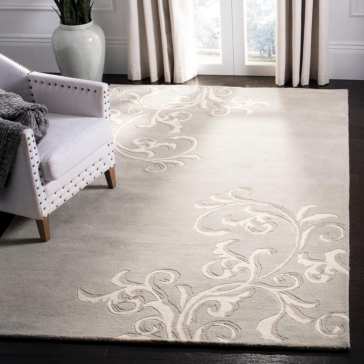 image:imageMartha Stewart x SAFAVIEH Area Rug Collection 8 x 10 Soft Yellow Handmade Wool Ideal for Living Room Bedroom Office Dining Space MSR4623ASoft Aqua