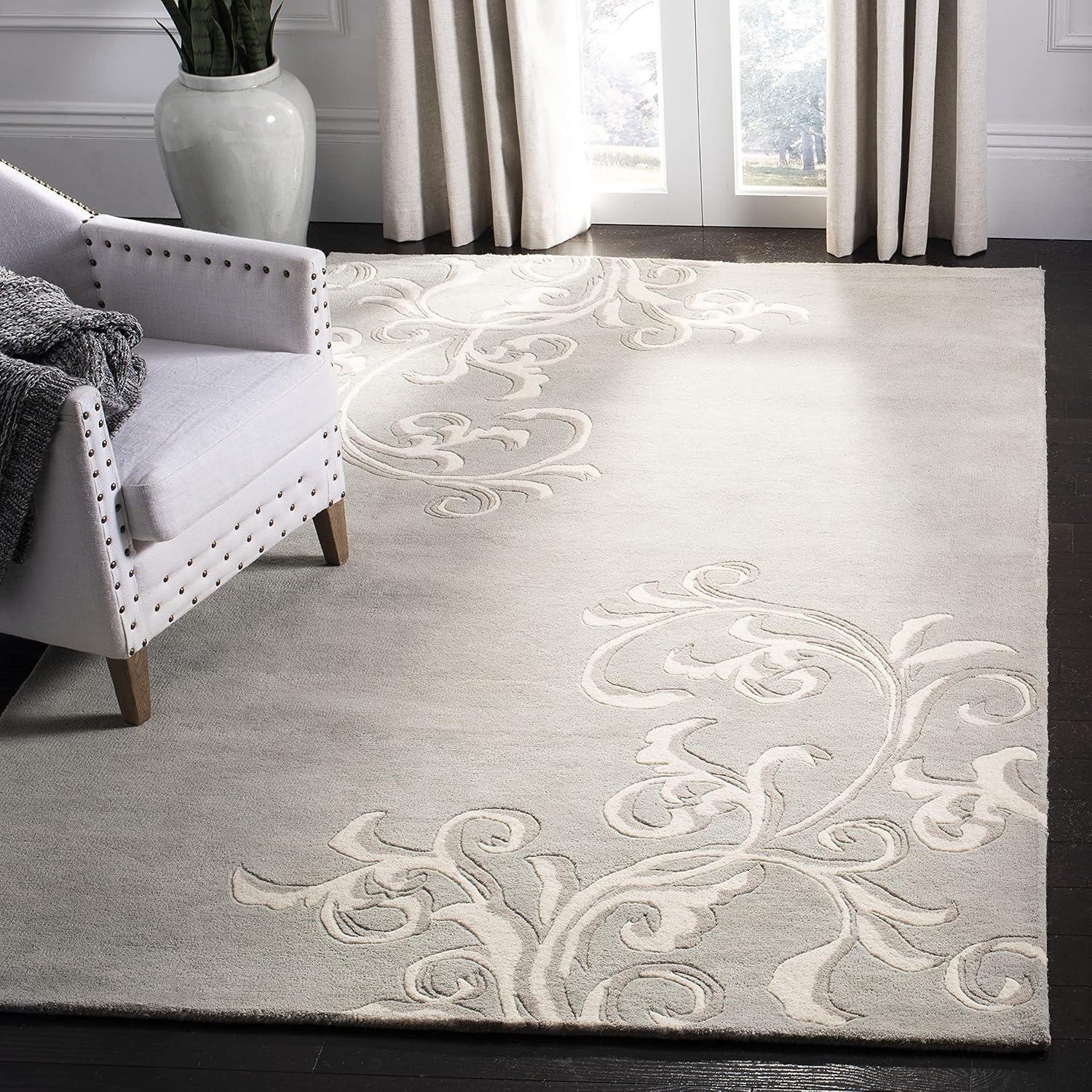 image:imageMartha Stewart x SAFAVIEH Area Rug Collection 8 x 10 Soft Yellow Handmade Wool Ideal for Living Room Bedroom Office Dining Space MSR4623ASoft Aqua