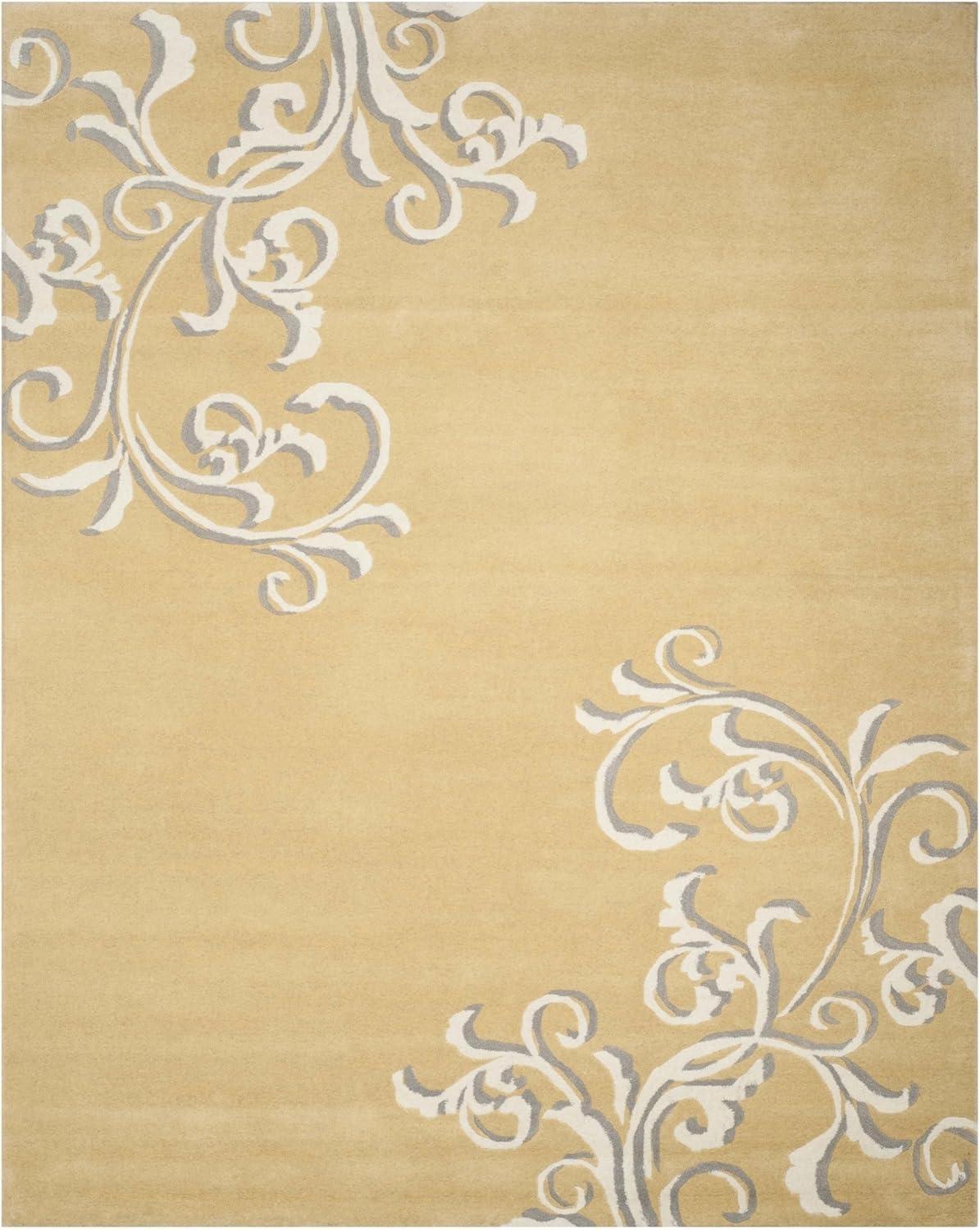 image:imageMartha Stewart x SAFAVIEH Area Rug Collection 8 x 10 Soft Yellow Handmade Wool Ideal for Living Room Bedroom Office Dining Space MSR4623ASoft Yellow