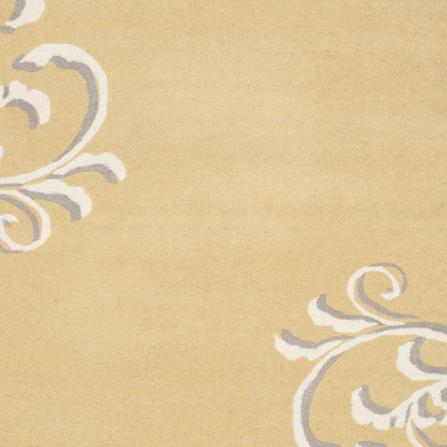 image:imageMartha Stewart x SAFAVIEH Area Rug Collection 8 x 10 Soft Yellow Handmade Wool Ideal for Living Room Bedroom Office Dining Space MSR4623ASoft Yellow