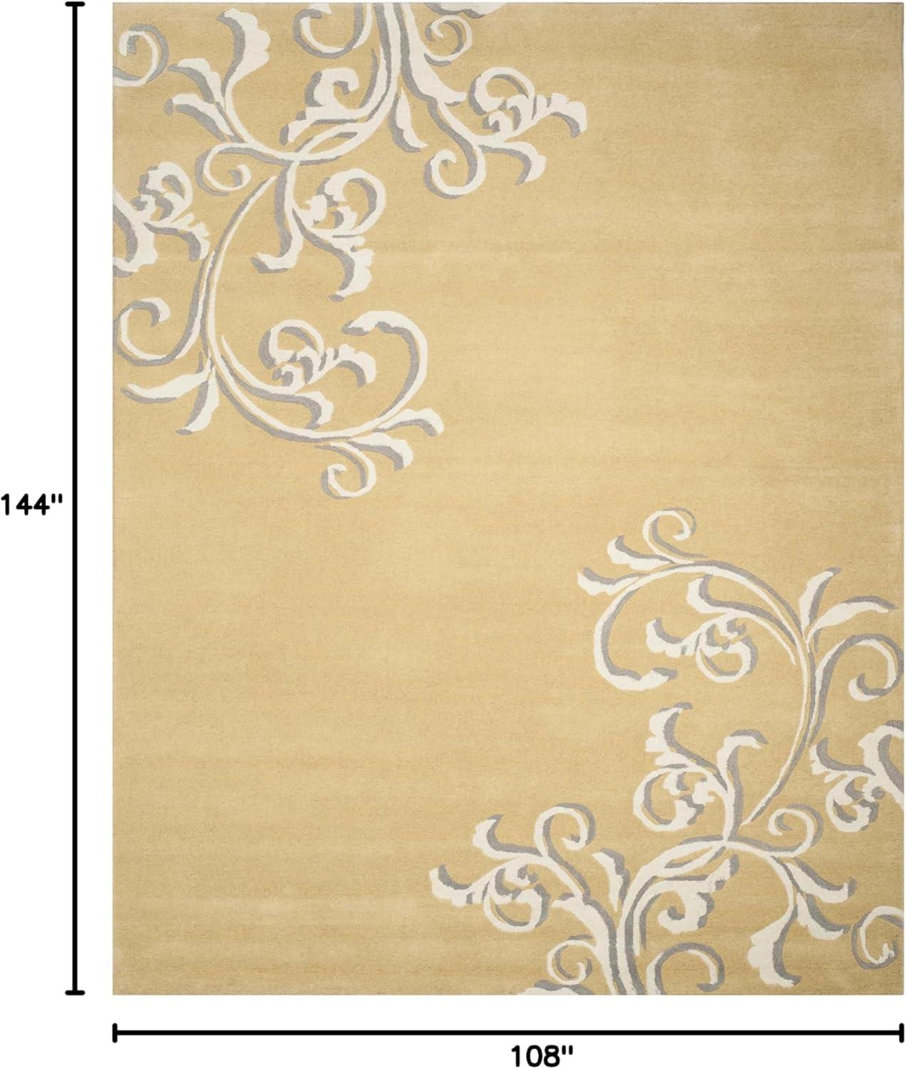 image:imageMartha Stewart x SAFAVIEH Area Rug Collection 8 x 10 Soft Yellow Handmade Wool Ideal for Living Room Bedroom Office Dining Space MSR4623ASoft Yellow