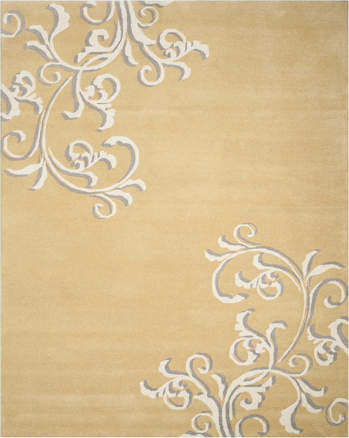 image:imageMartha Stewart x SAFAVIEH Area Rug Collection 8 x 10 Soft Yellow Handmade Wool Ideal for Living Room Bedroom Office Dining Space MSR4623ASoft Yellow