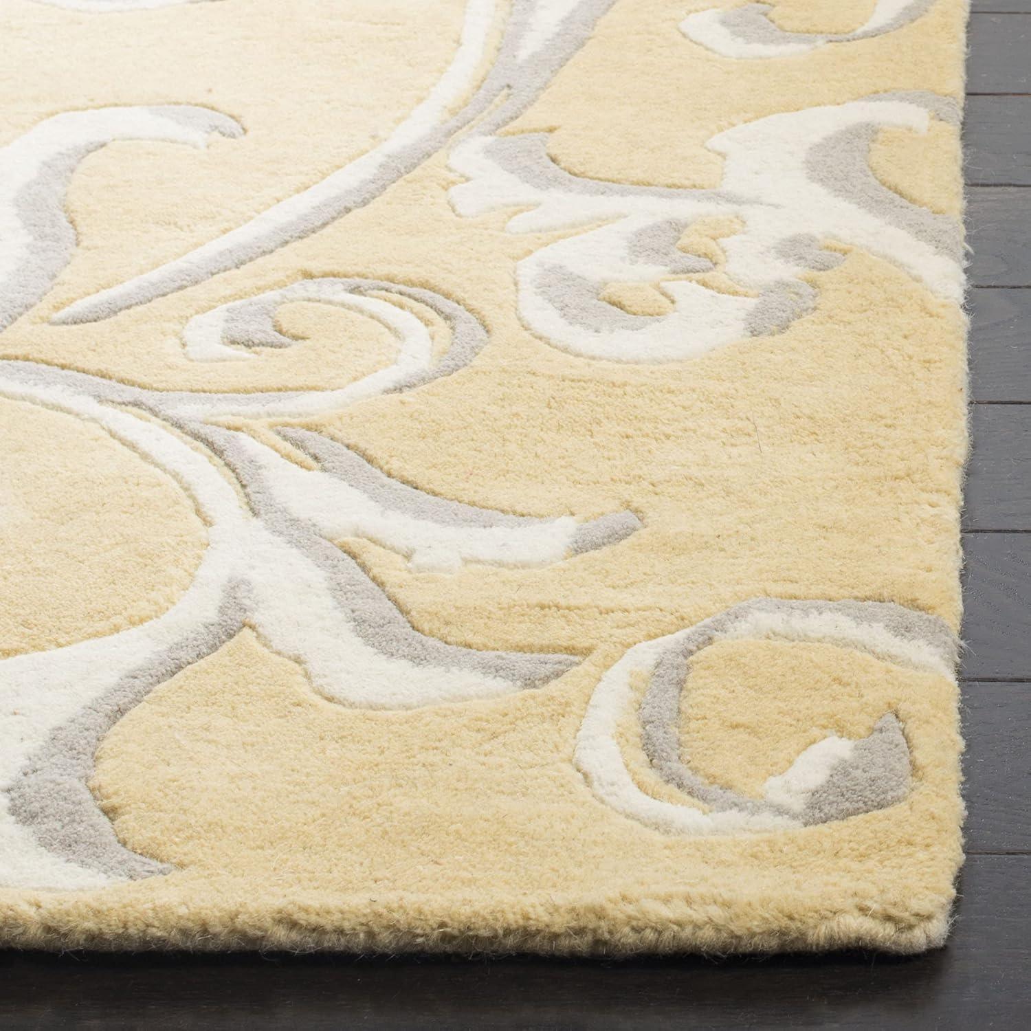image:imageMartha Stewart x SAFAVIEH Area Rug Collection 8 x 10 Soft Yellow Handmade Wool Ideal for Living Room Bedroom Office Dining Space MSR4623ASoft Yellow