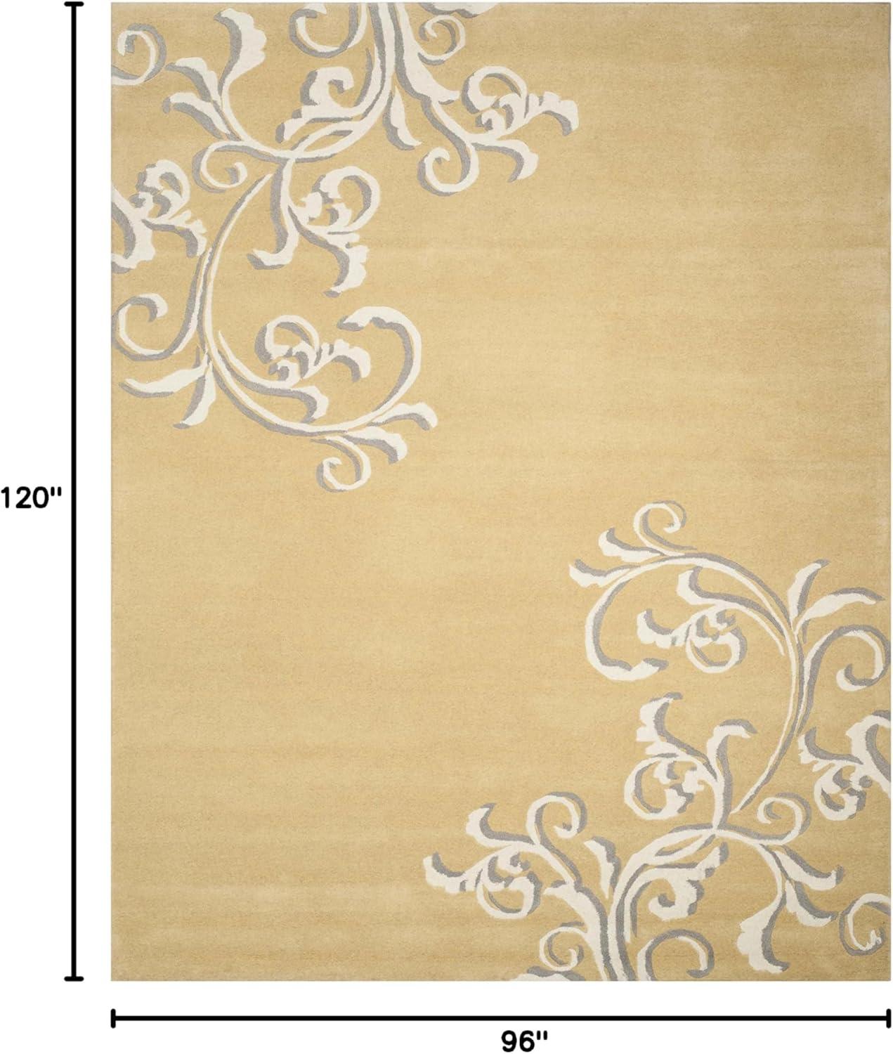 image:imageMartha Stewart x SAFAVIEH Area Rug Collection 8 x 10 Soft Yellow Handmade Wool Ideal for Living Room Bedroom Office Dining Space MSR4623ASoft Yellow