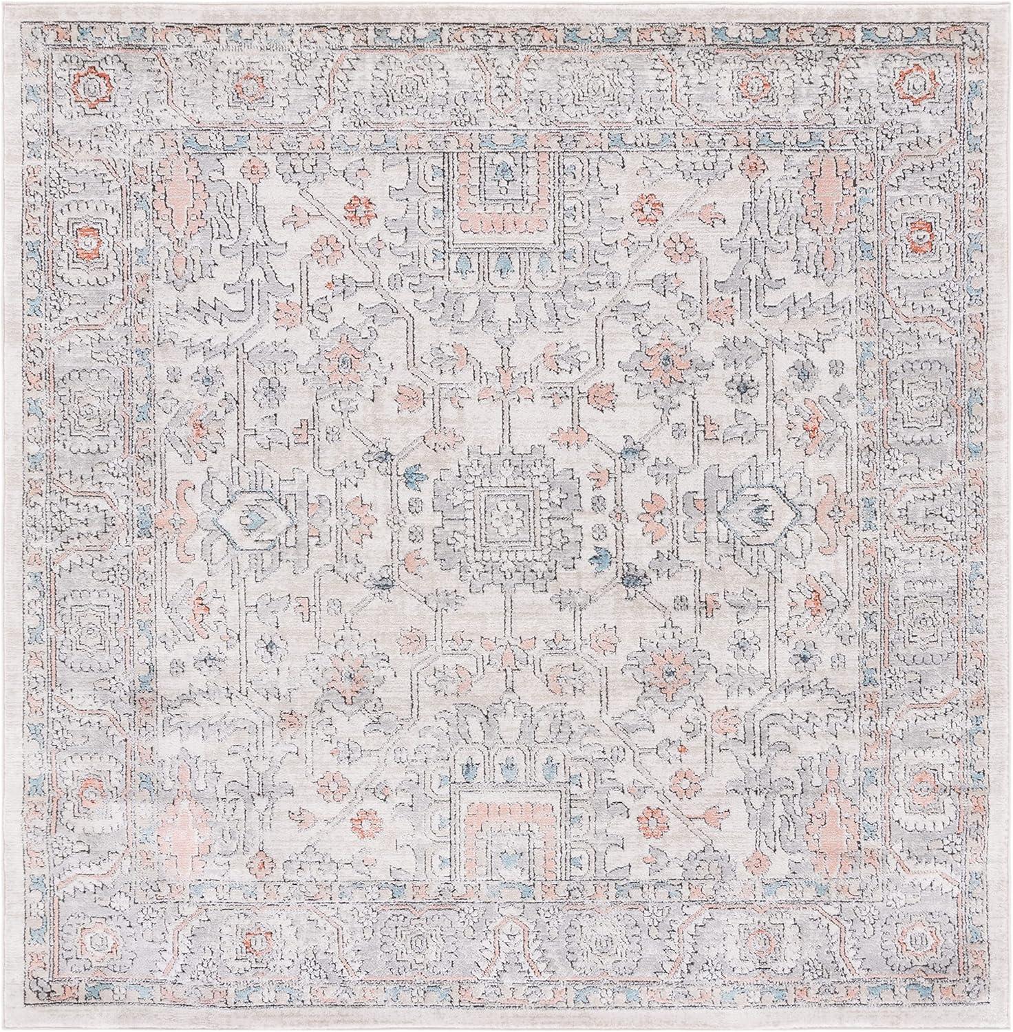 image:imageMartha Stewart x SAFAVIEH Area Rug Collection 9 x 12 Light Blue amp Ivory NonShedding amp Easy Cleaning Ideal for Living Room Bedroom Office Dining Space MSR877MGreyIvory
