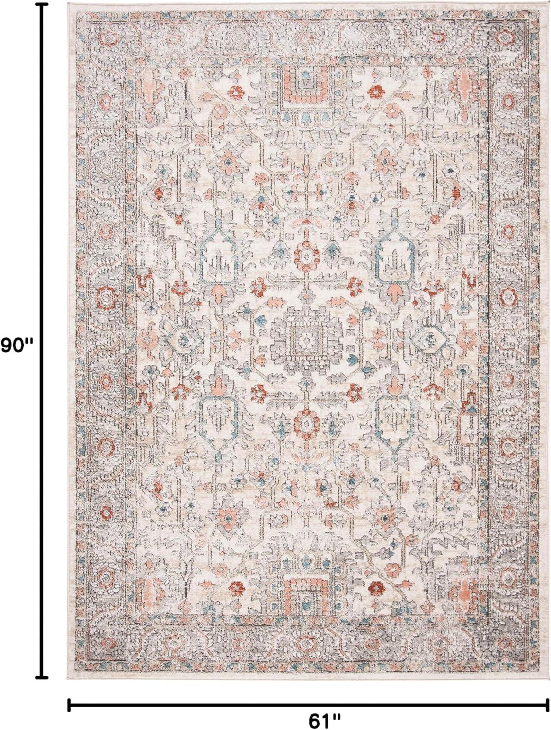 image:imageMartha Stewart x SAFAVIEH Area Rug Collection 9 x 12 Light Blue amp Ivory NonShedding amp Easy Cleaning Ideal for Living Room Bedroom Office Dining Space MSR877MGreyIvory