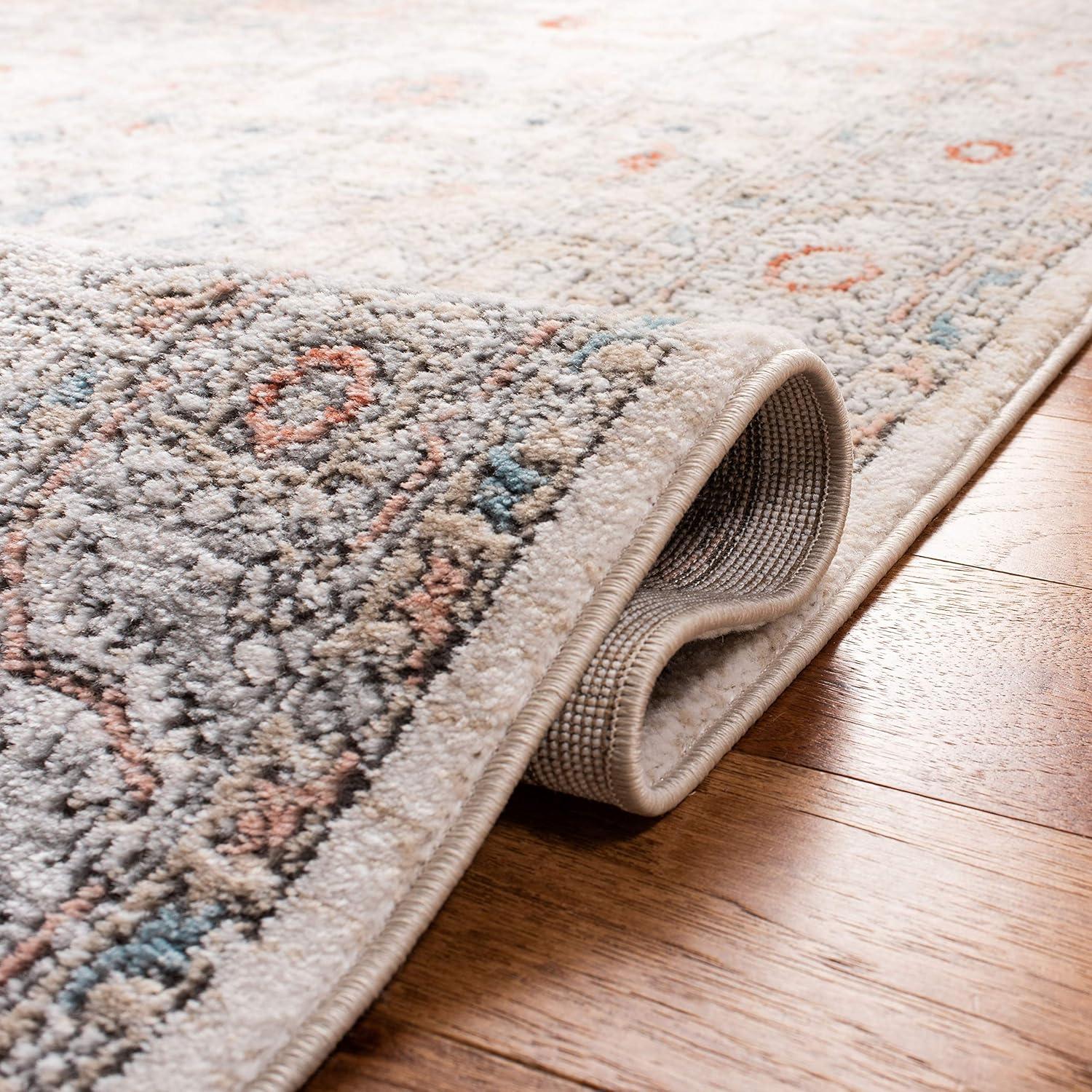 image:imageMartha Stewart x SAFAVIEH Area Rug Collection 9 x 12 Light Blue amp Ivory NonShedding amp Easy Cleaning Ideal for Living Room Bedroom Office Dining Space MSR877MGreyIvory