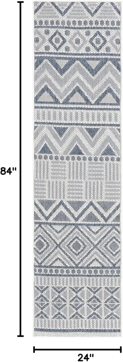 image:imageMartha Stewart x SAFAVIEH Outdoor Area Rug Collection 4 x 6 Navy amp Cream Weather Resistant amp Washable Ideal for Patio Backyard Mudroom Deck Accent Space MSRO318NCreamNavy