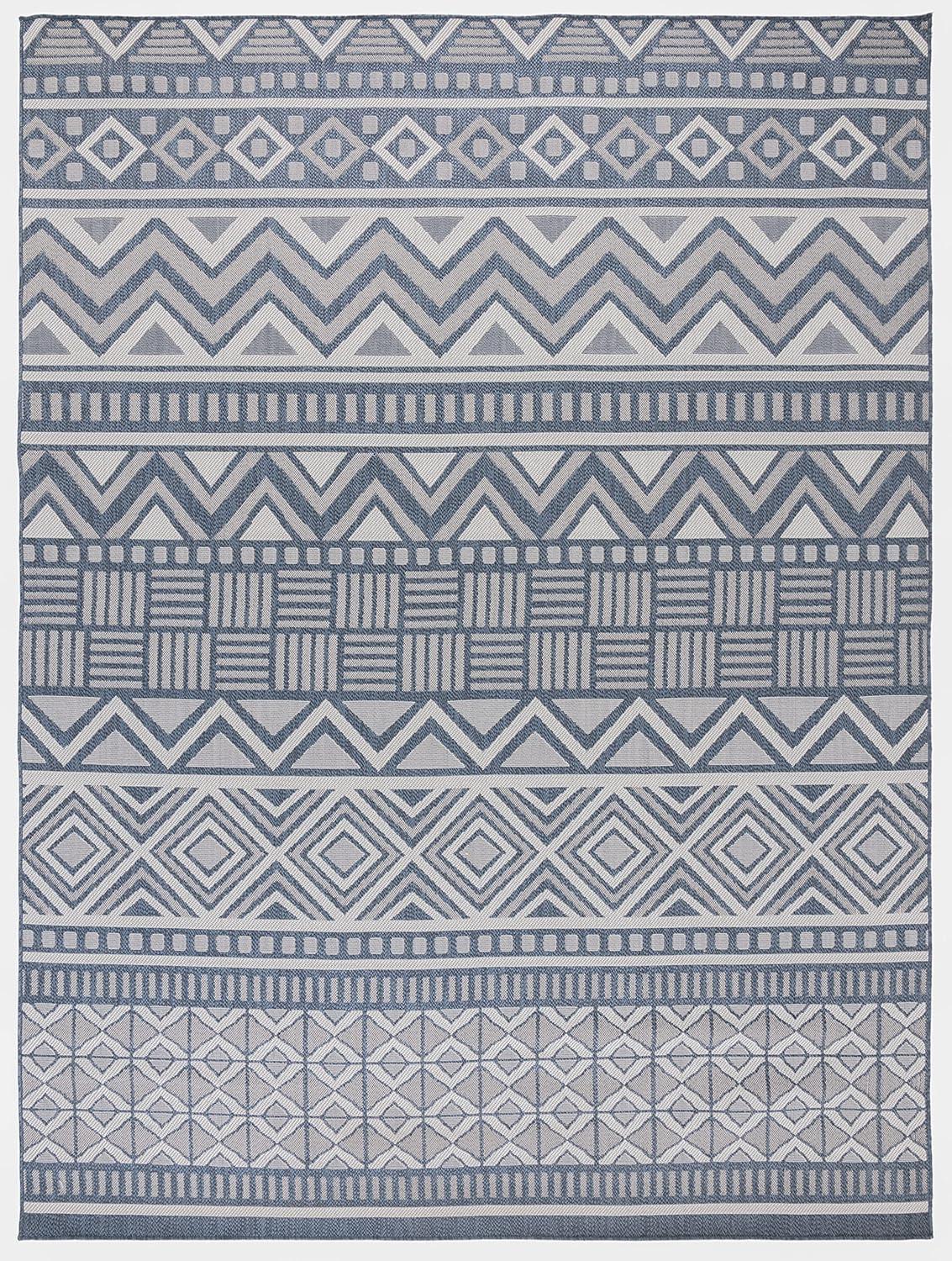 image:imageMartha Stewart x SAFAVIEH Outdoor Area Rug Collection 4 x 6 Navy amp Cream Weather Resistant amp Washable Ideal for Patio Backyard Mudroom Deck Accent Space MSRO318NNavyCreme
