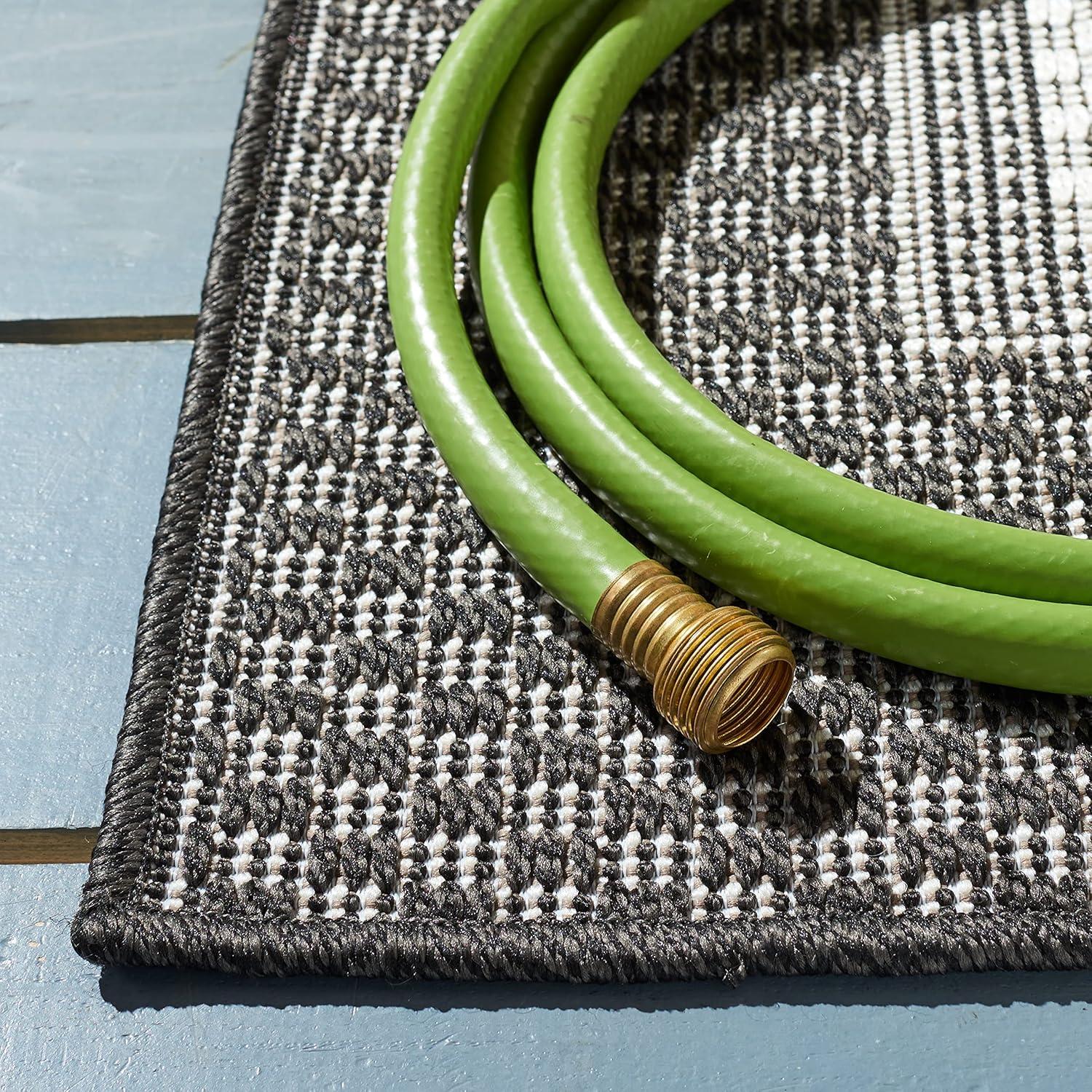 image:imageMartha Stewart x SAFAVIEH Outdoor Area Rug Collection 45 x 65 Camel amp Brown Weather Resistant amp Washable Ideal for Patio Backyard Mudroom Deck Accent Space MSRO386TIvoryCharcoal